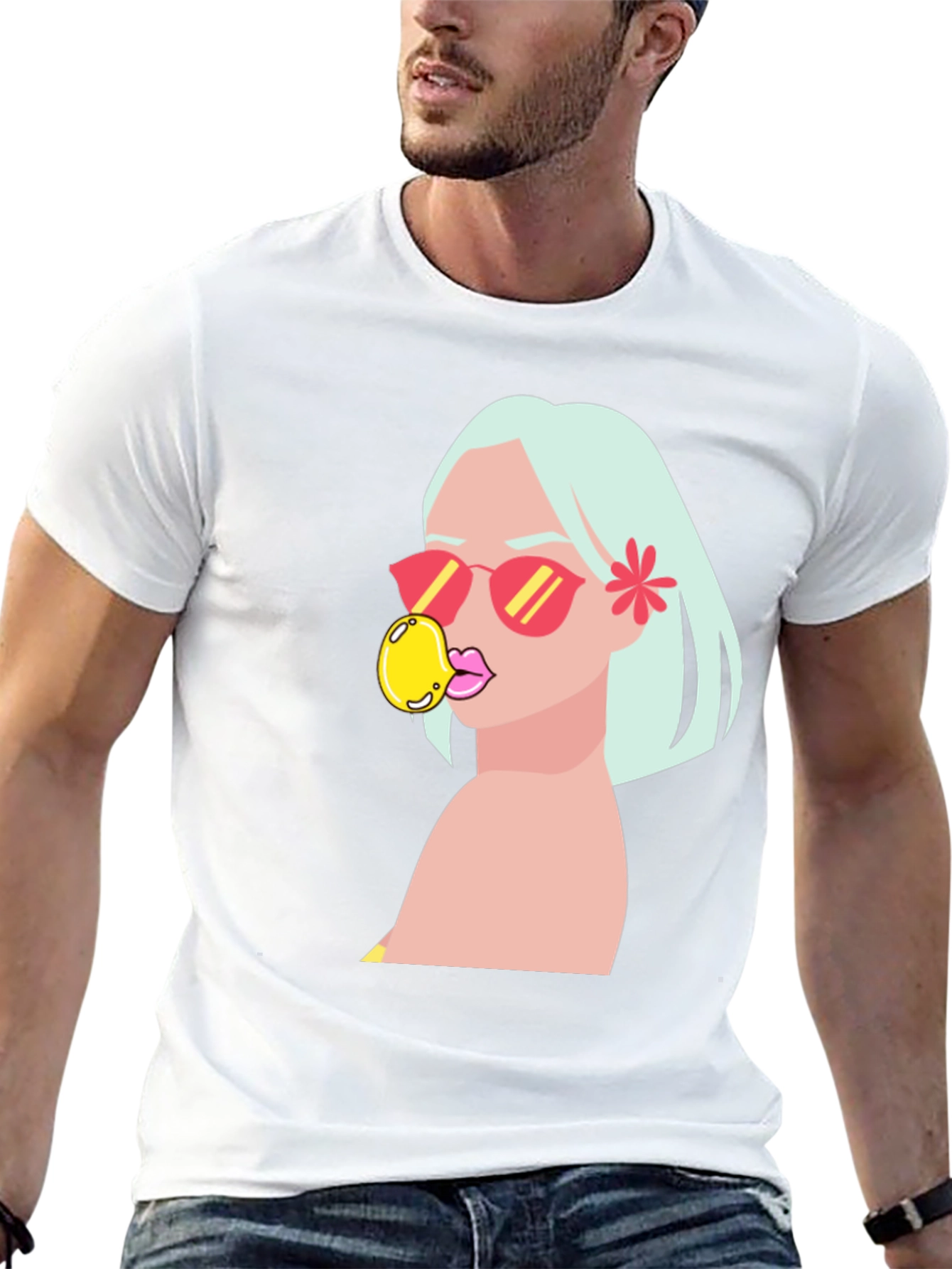 Bubblegum Pop Art T-Shirt - Casual Graphic Tee - 13