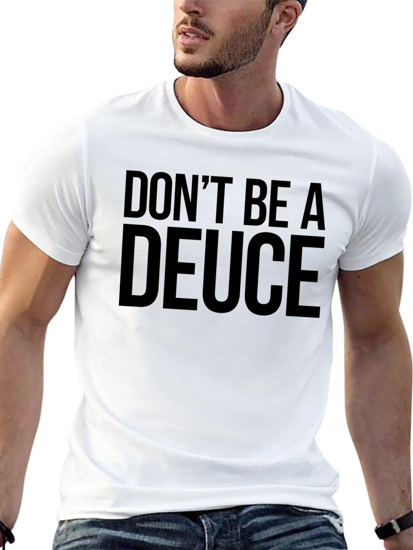 Black Don't Be a Deuce Black T-Shirt view 13