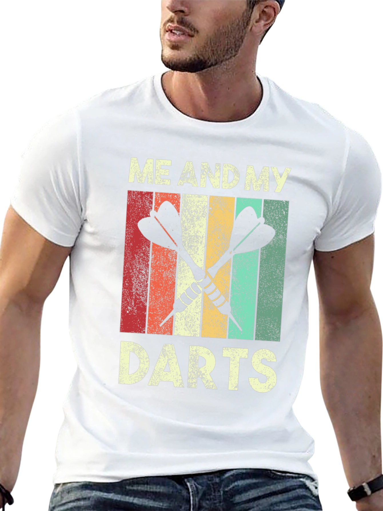 Black Retro "Me And My Darts" Graphic Tee view 13