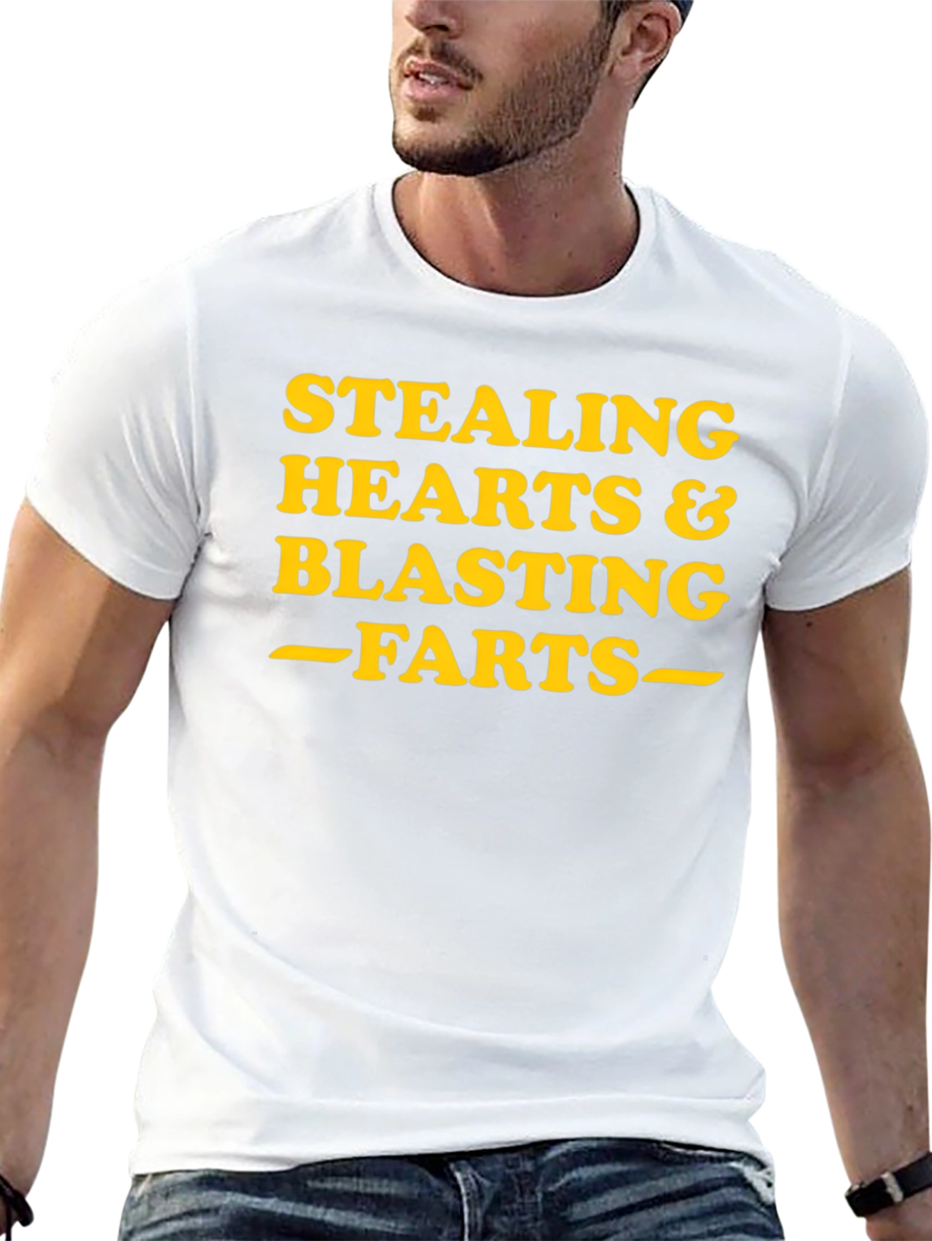 Black Stealing Hearts Blasting Farts Graphic T-Shirt view 13