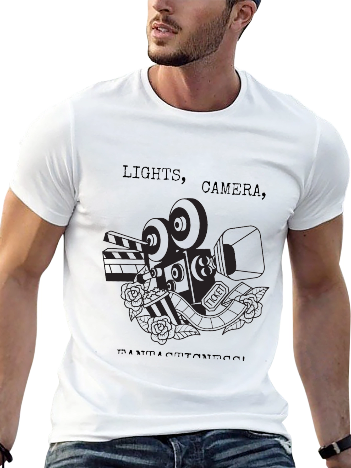Lights Camera Action T-Shirt - Black - 13