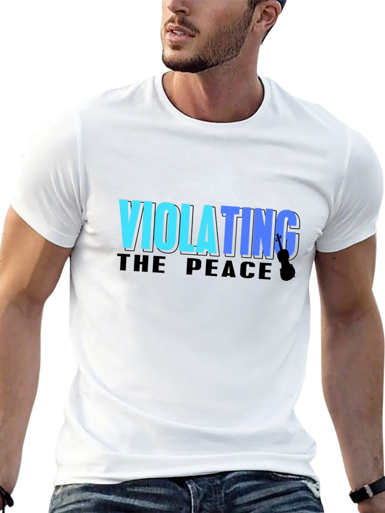 Black Violating The Peace Black T-Shirt view 13