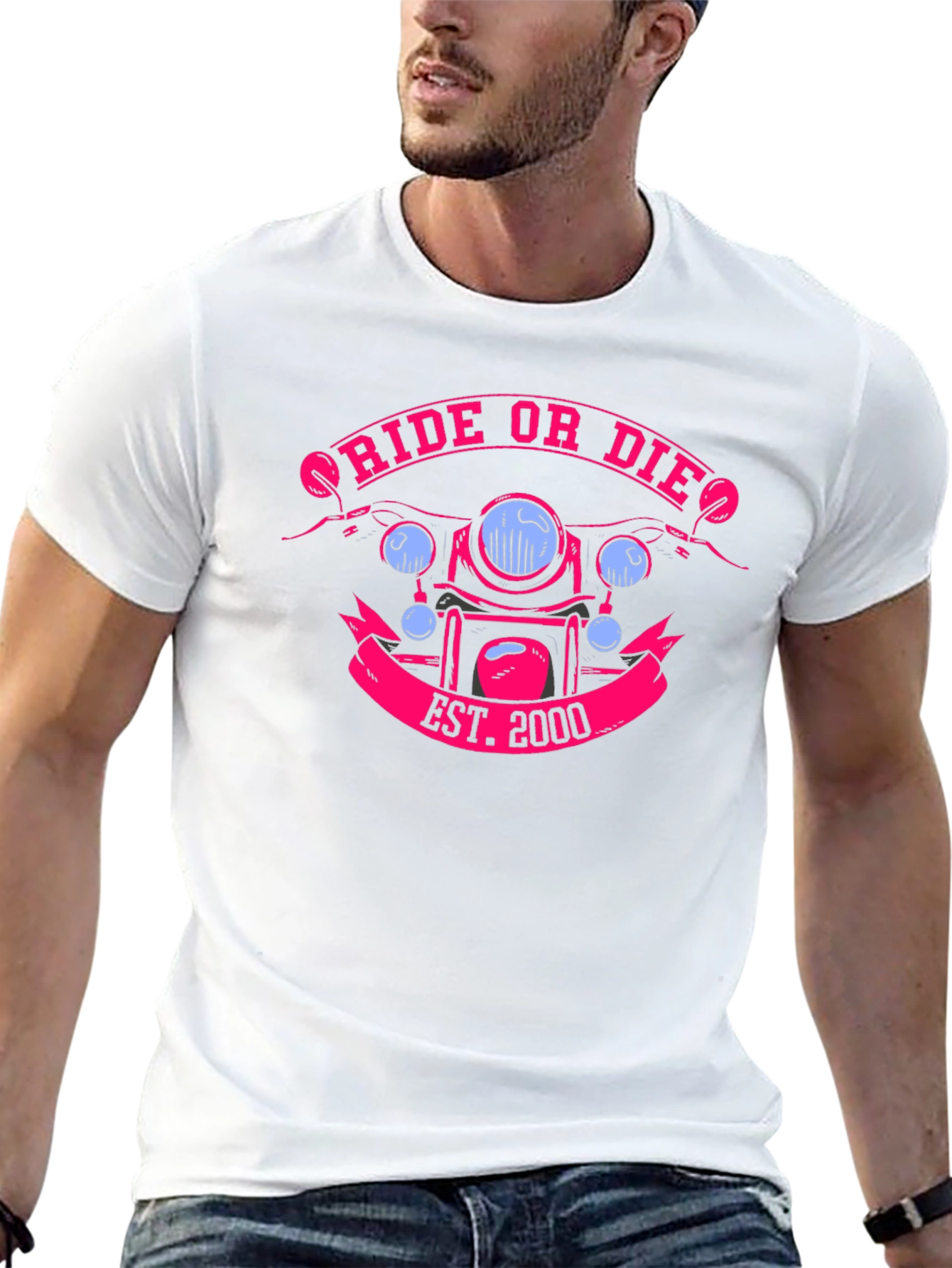 Black Ride or Die Motorcycle T-Shirt view 13