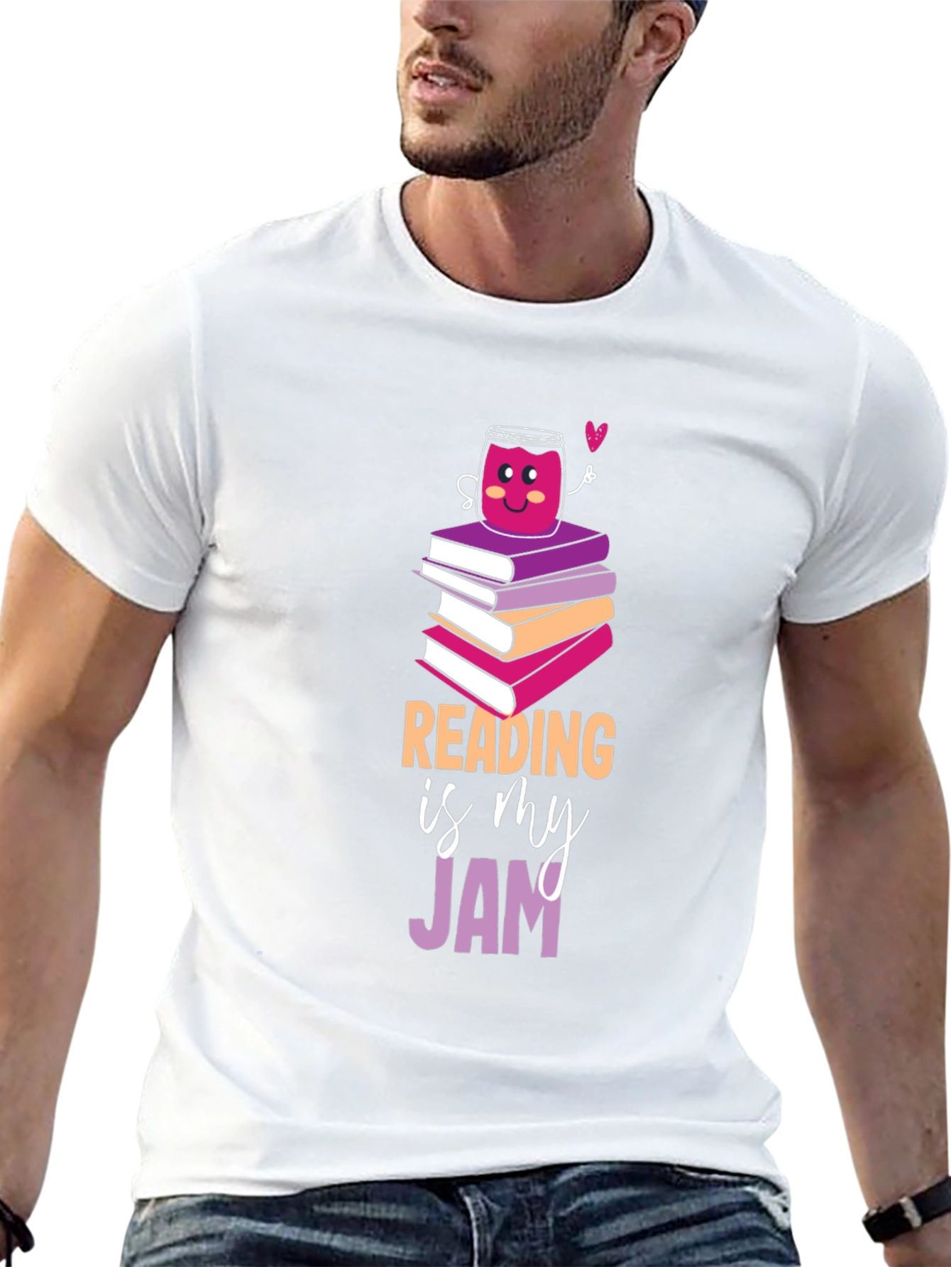 Black Reading Is My Jam Graphic T-Shirt view 13