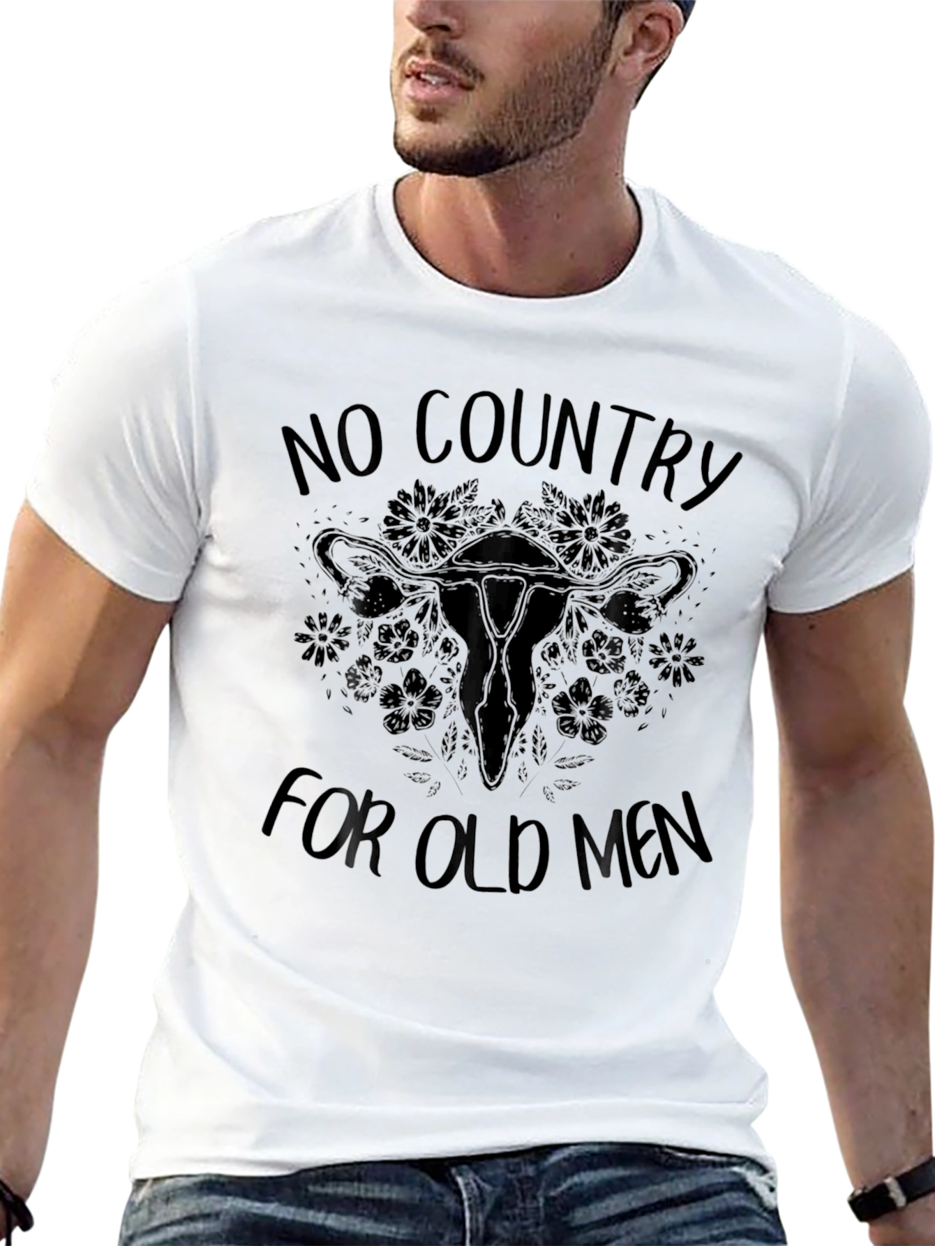 Black No Country for Old Men T-Shirt view 13