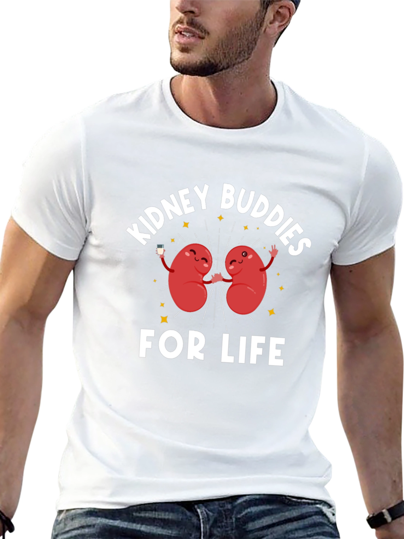 Black Kidney Buddies For Life Graphic Tee view 13