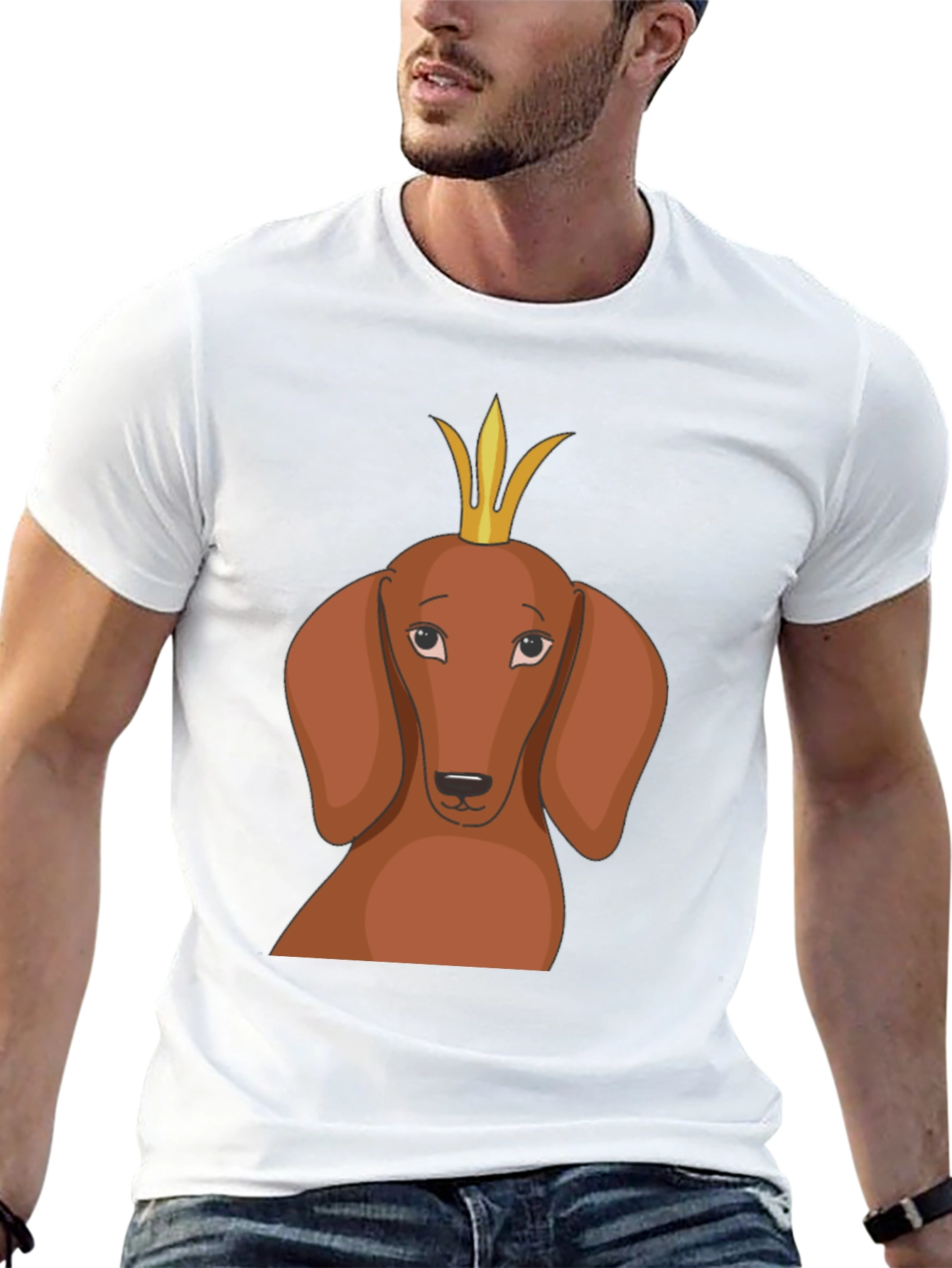 Black Dachshund King Graphic Tee - Black view 13