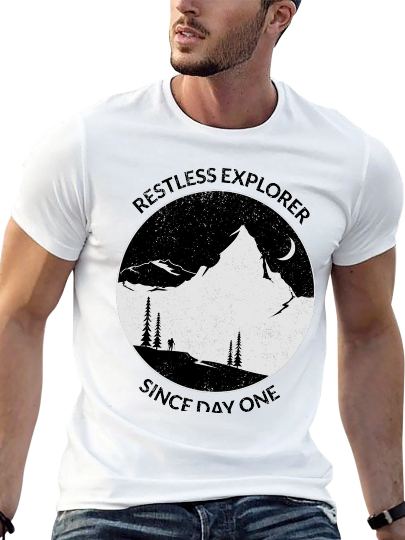 Black Restless Explorer Graphic Tee - Adventure Awaits! view 13