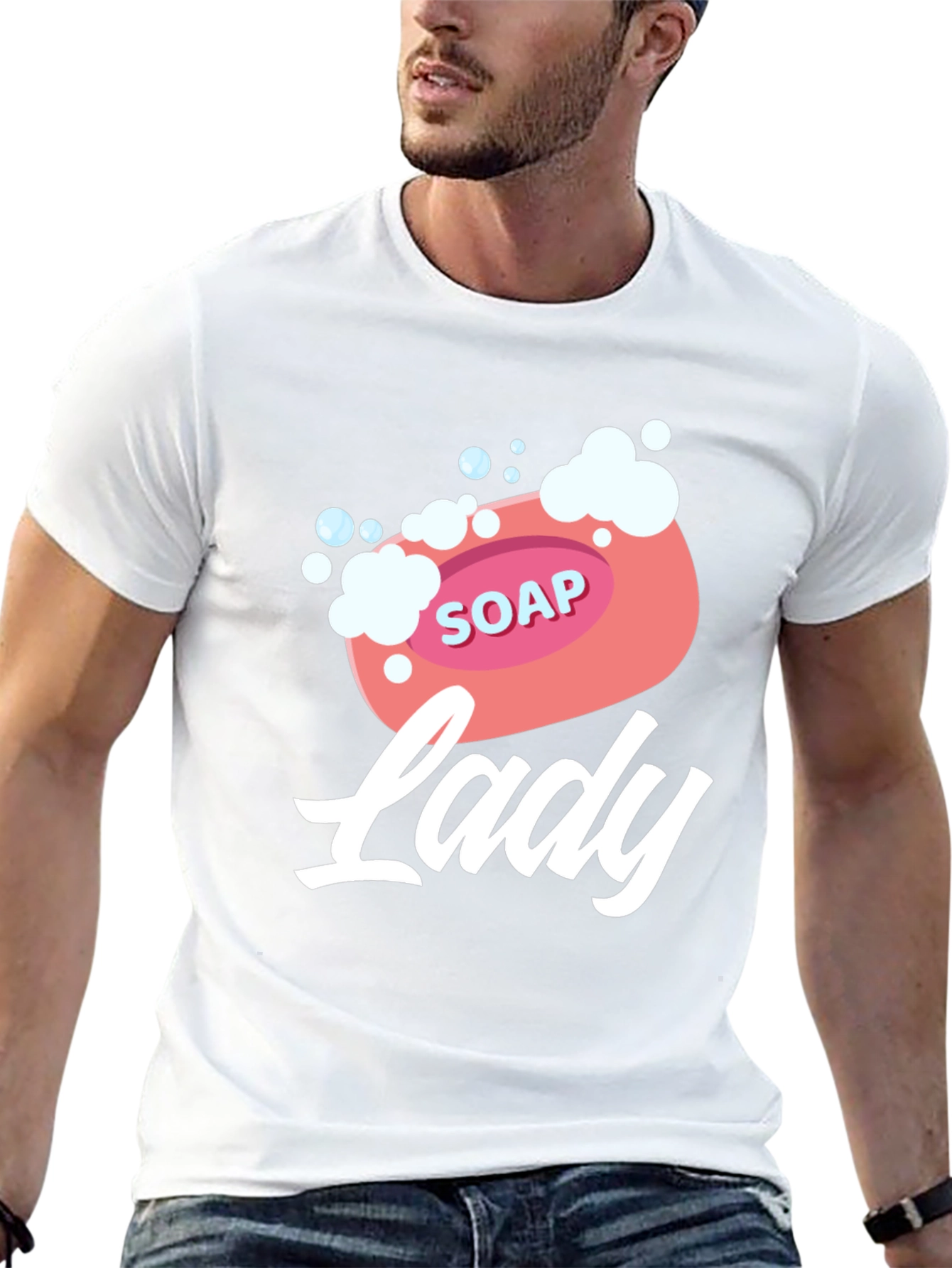 Black Soap Lady Graphic Tee - Novelty T-Shirt view 13