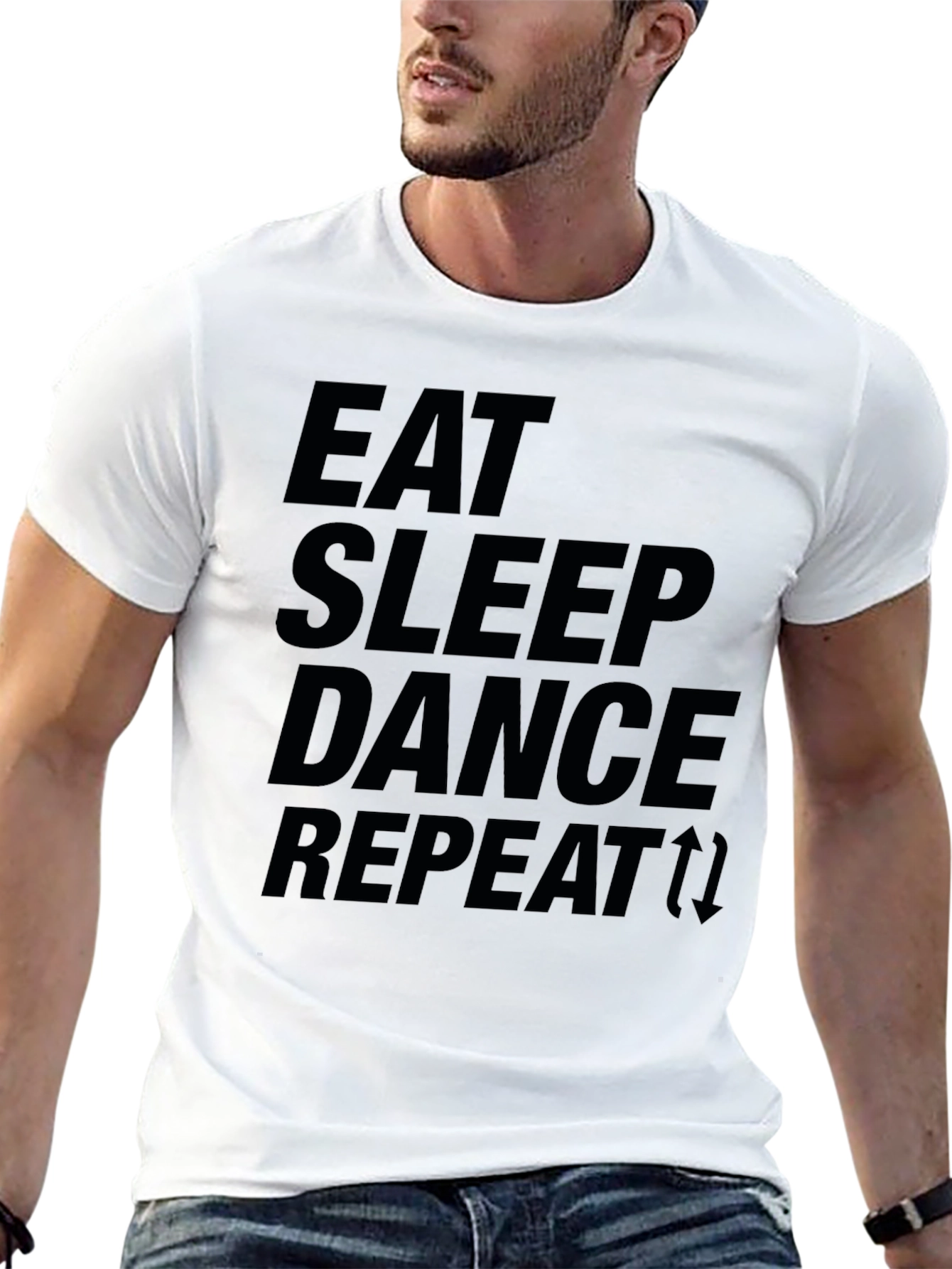 Black Eat Sleep Dance Repeat Graphic Tee view 13