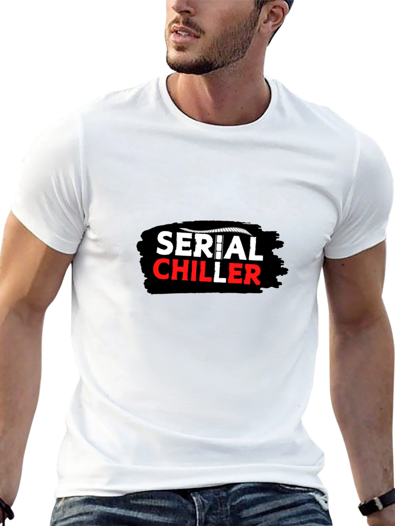 Black Serial Chiller Graphic Print Black T-Shirt view 13