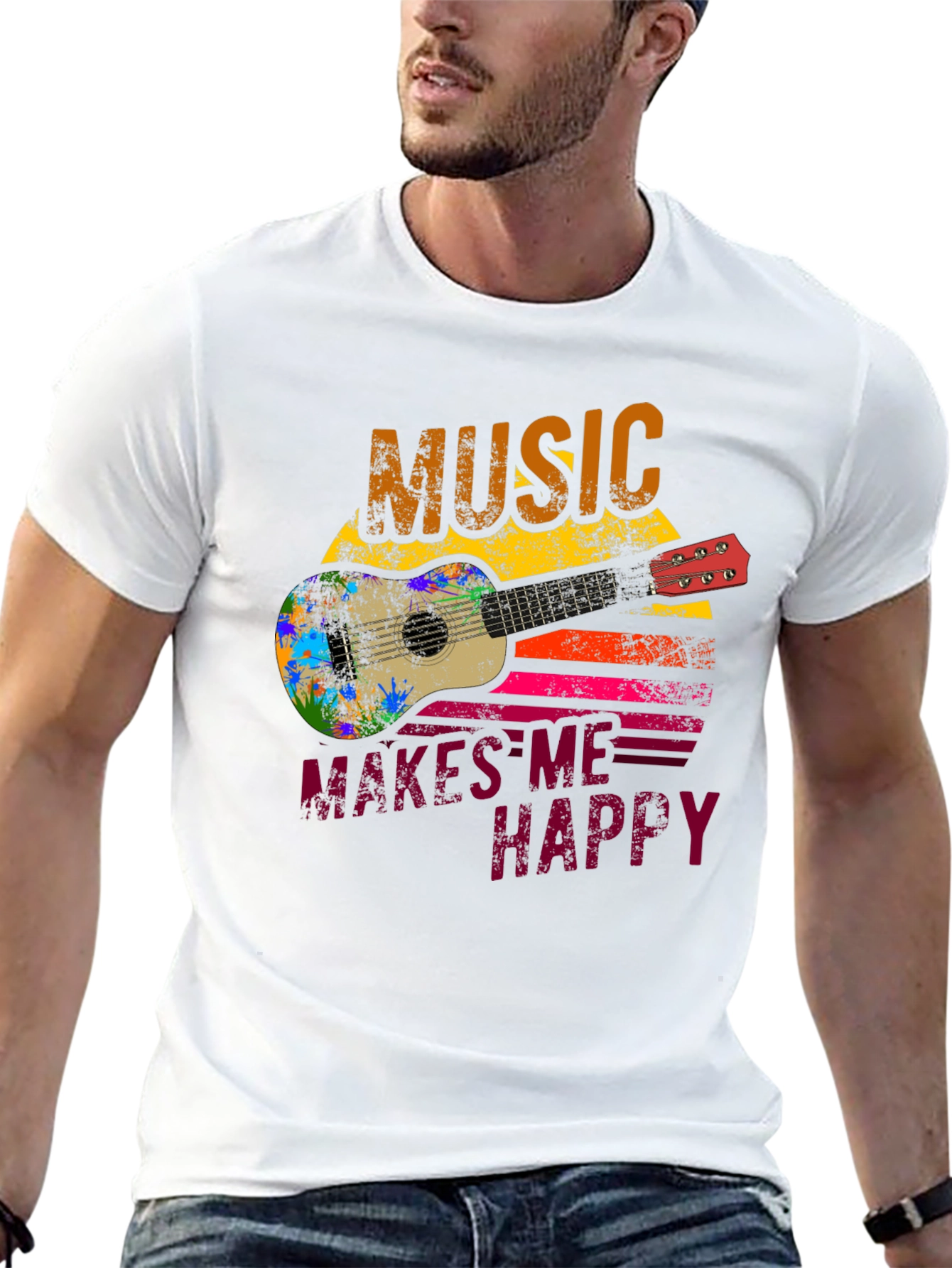 Black Music Makes Me Happy Graphic Tee view 13