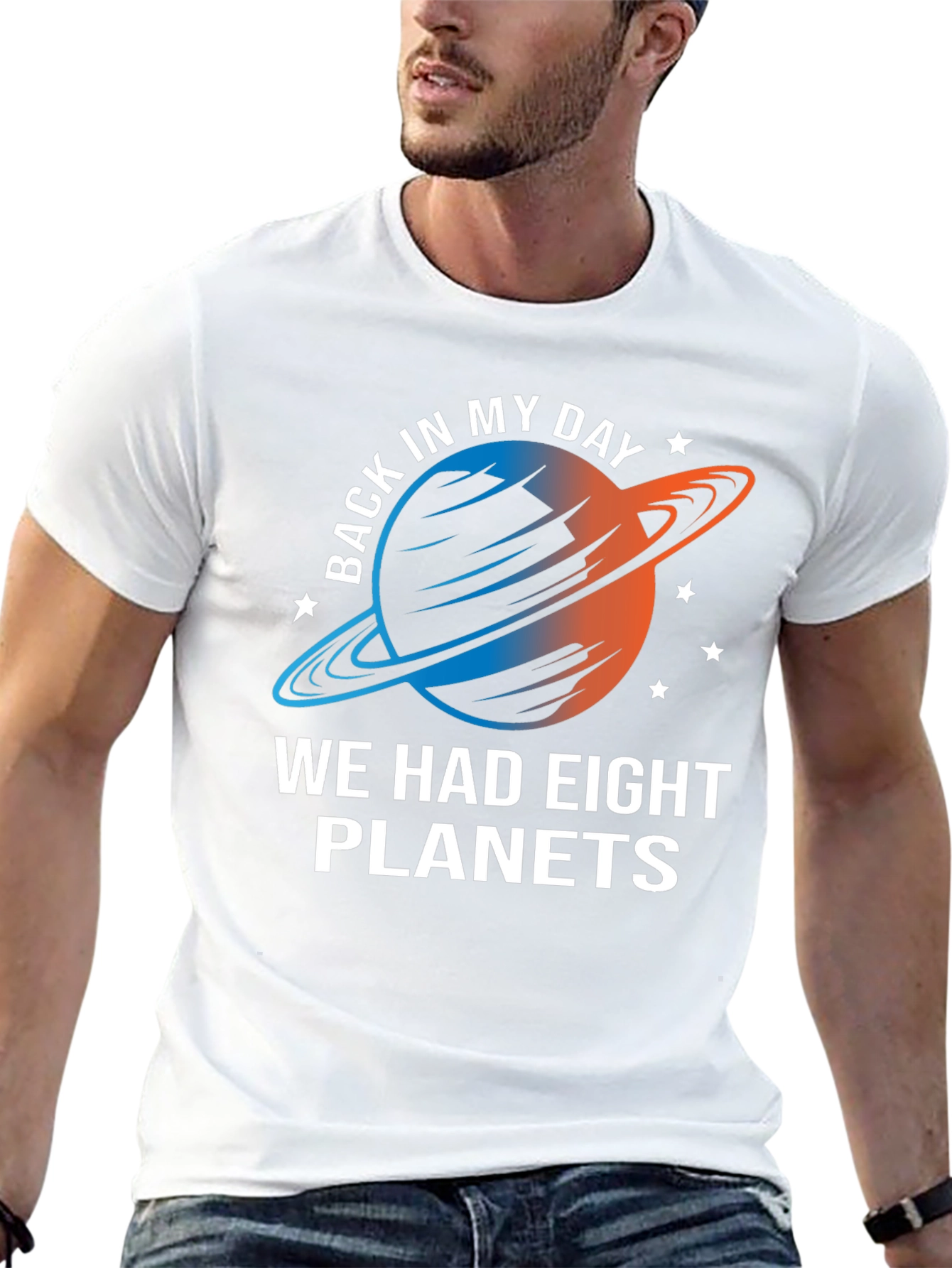 Black Eight Planets T-Shirt - Retro Space Tee view 13