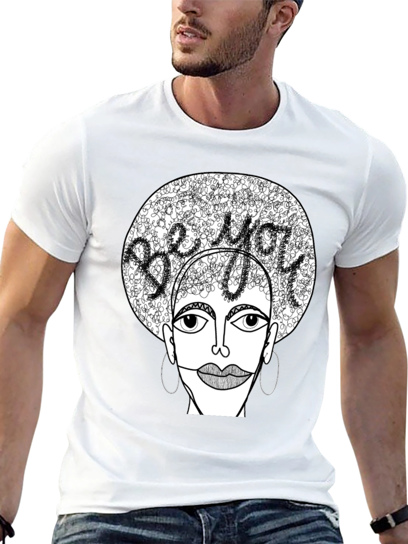 Black Be You Graphic Tee - Unique Artistic Design view 13