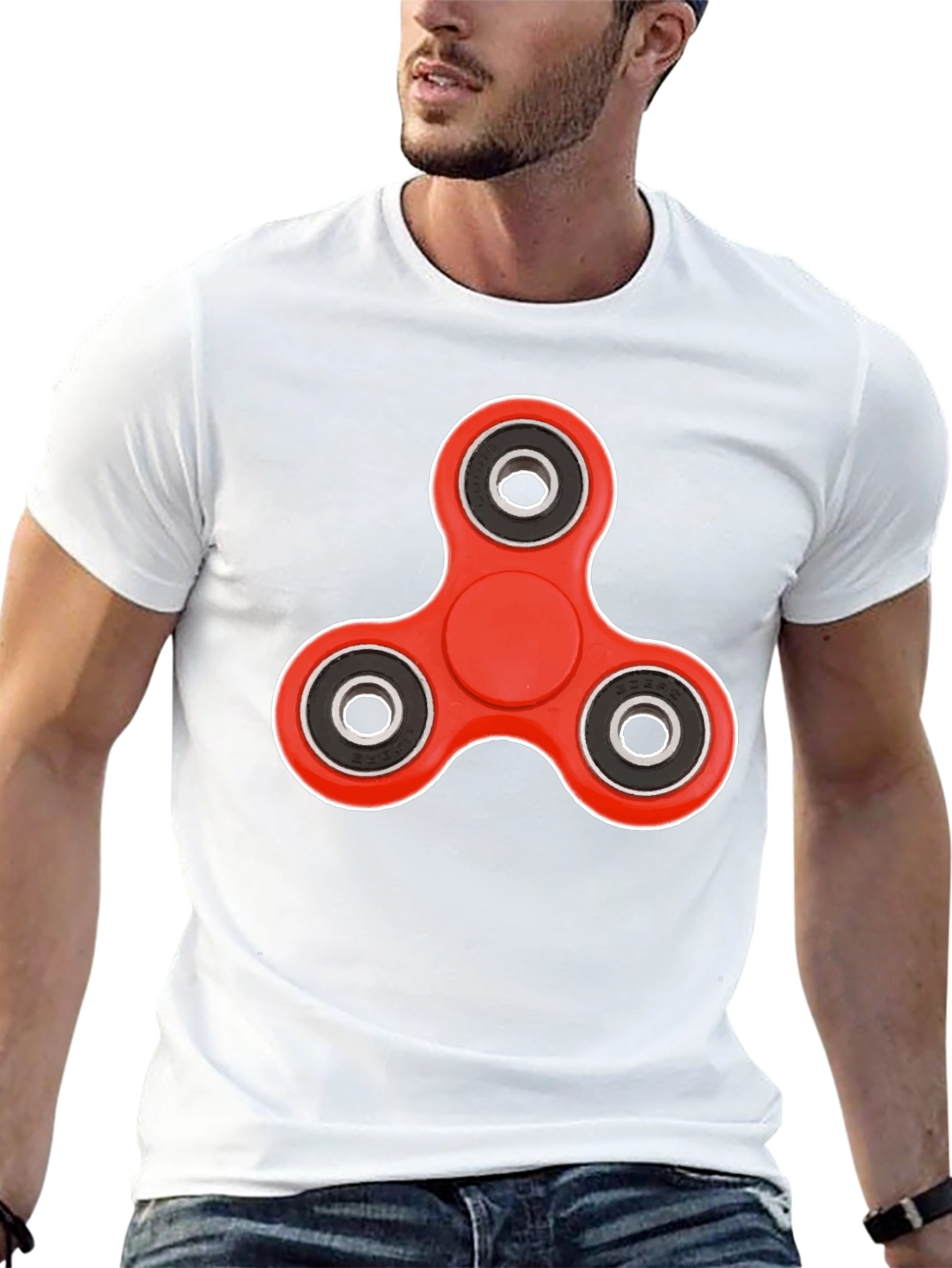 Black Fidget Spinner Graphic Tee - Trendy Casual Wear view 13