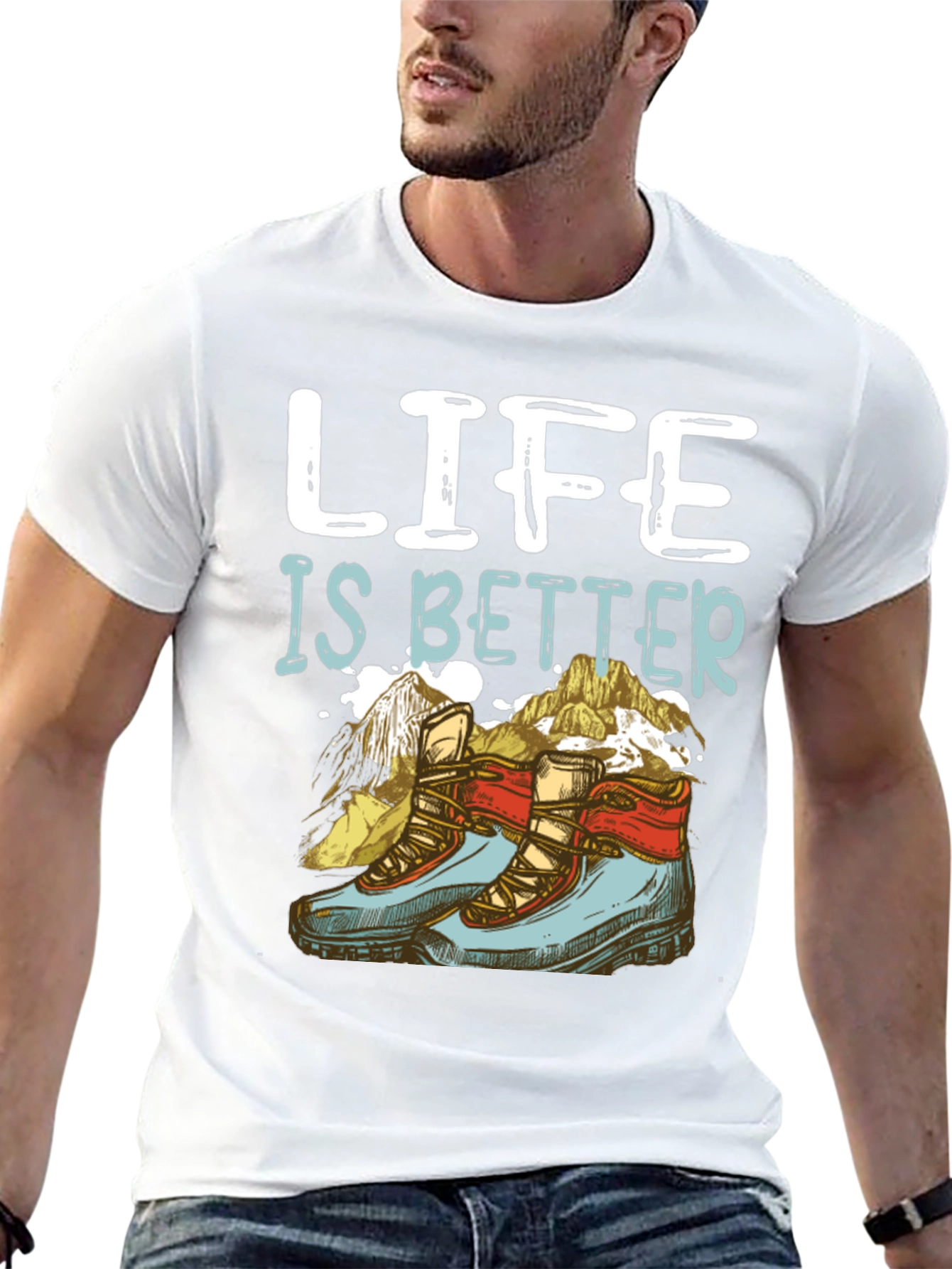 Black Life Is Better Hiking T-Shirt view 13