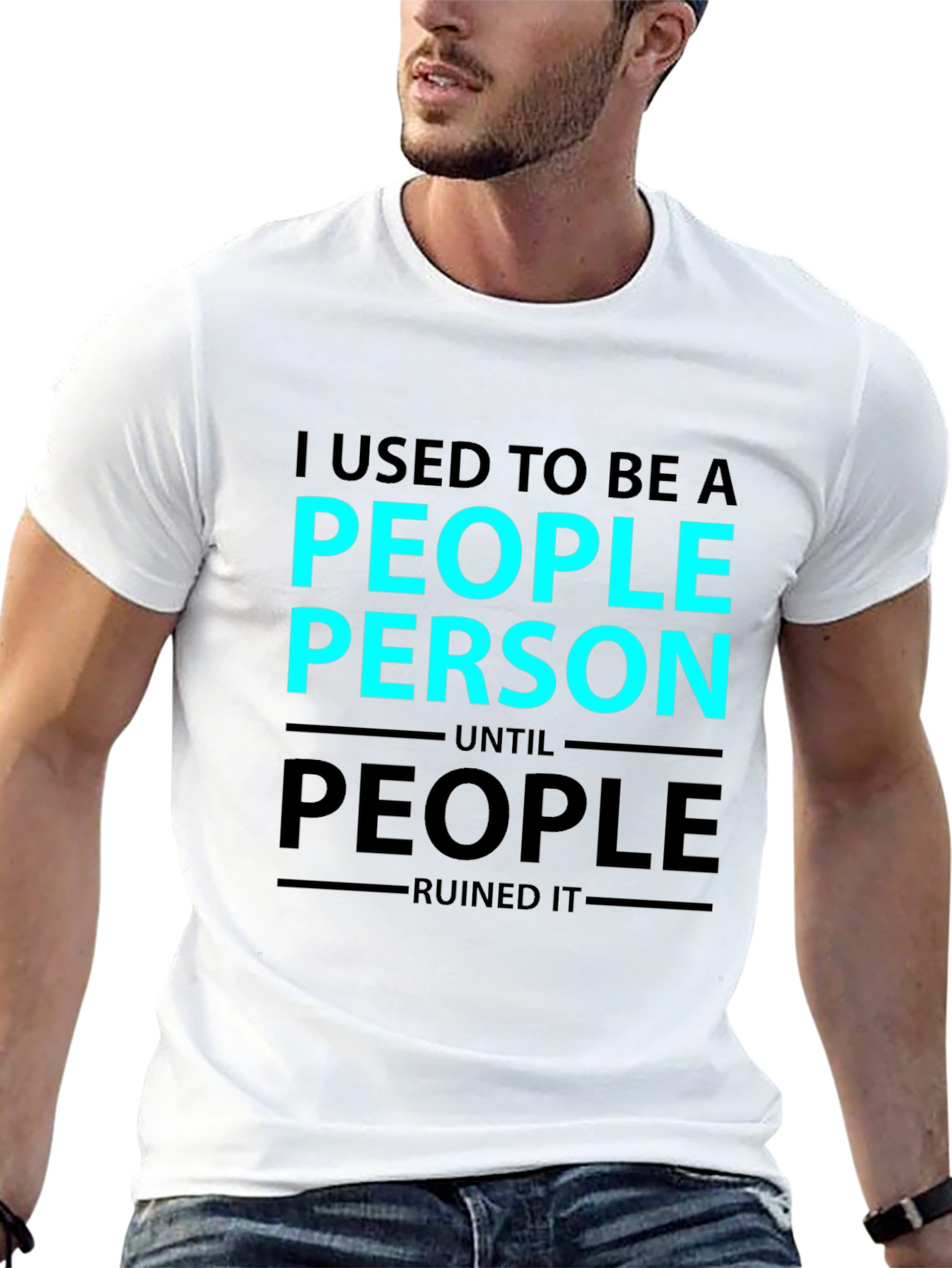 Black I Used To Be a People Person Graphic T-Shirt view 13