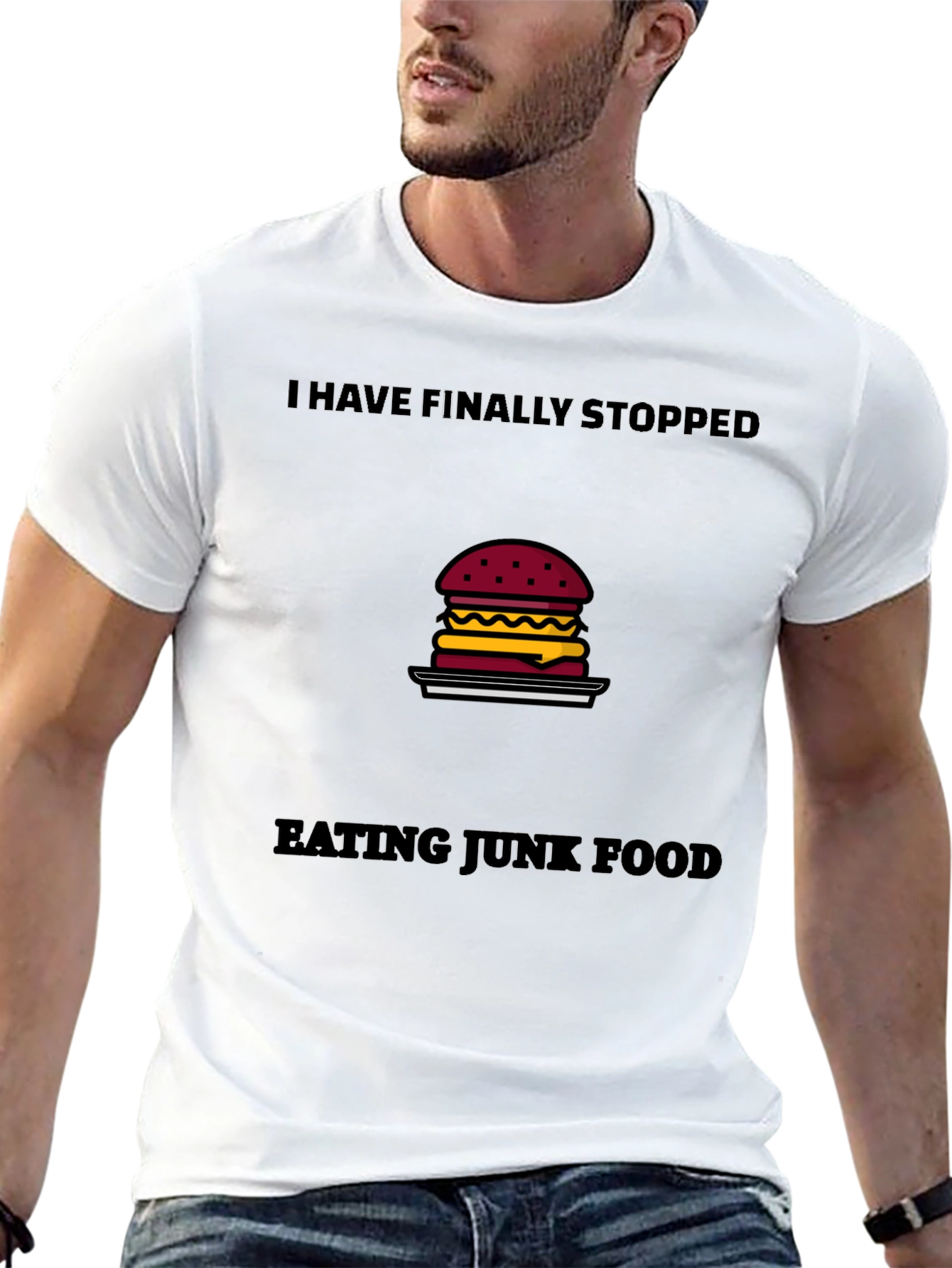 Black Funny Diet T-Shirt: I Have Finally Stopped Eating Junk Food view 13