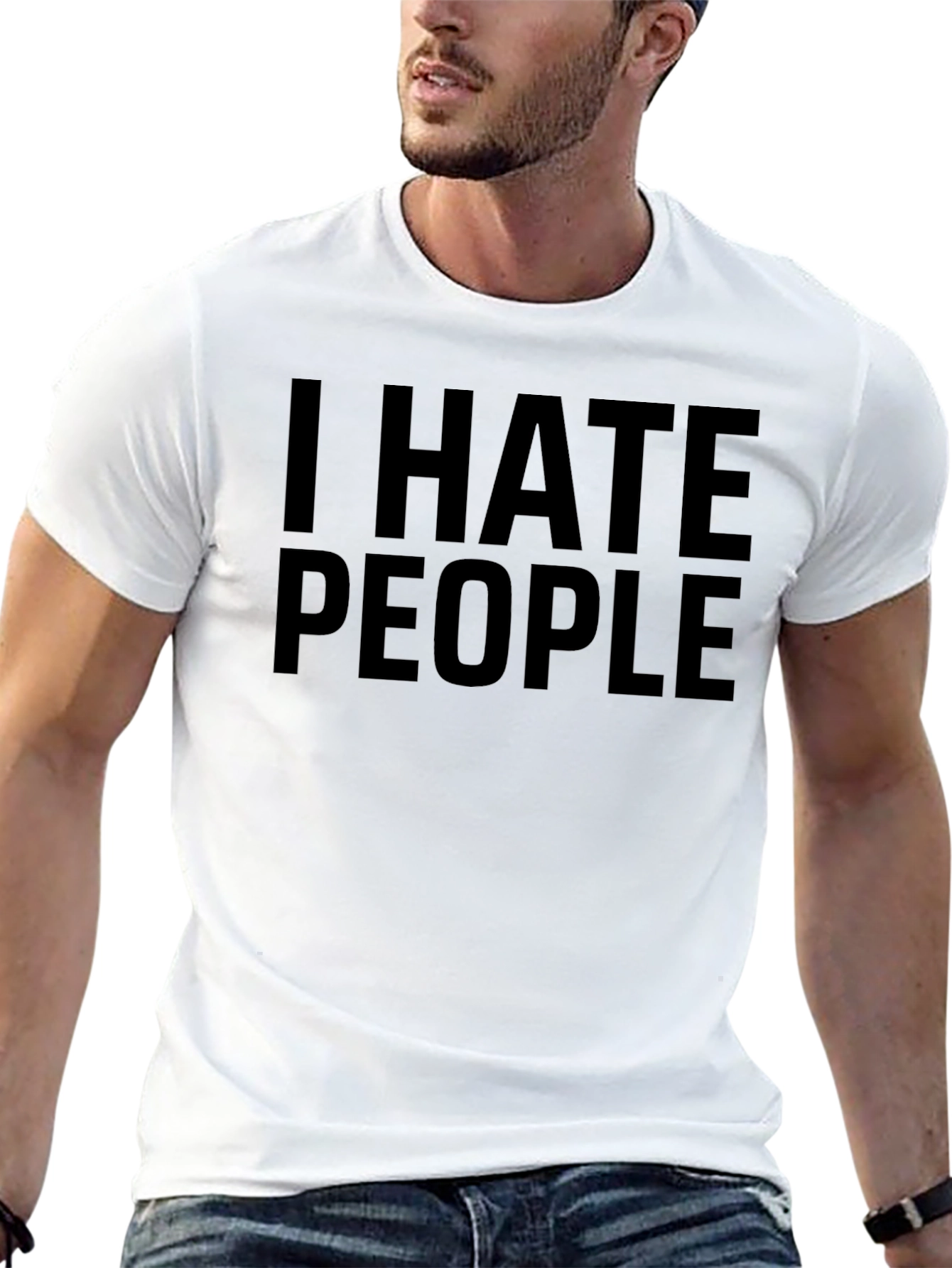 Black I Hate People T-Shirt - Sarcastic Humor Tee view 13