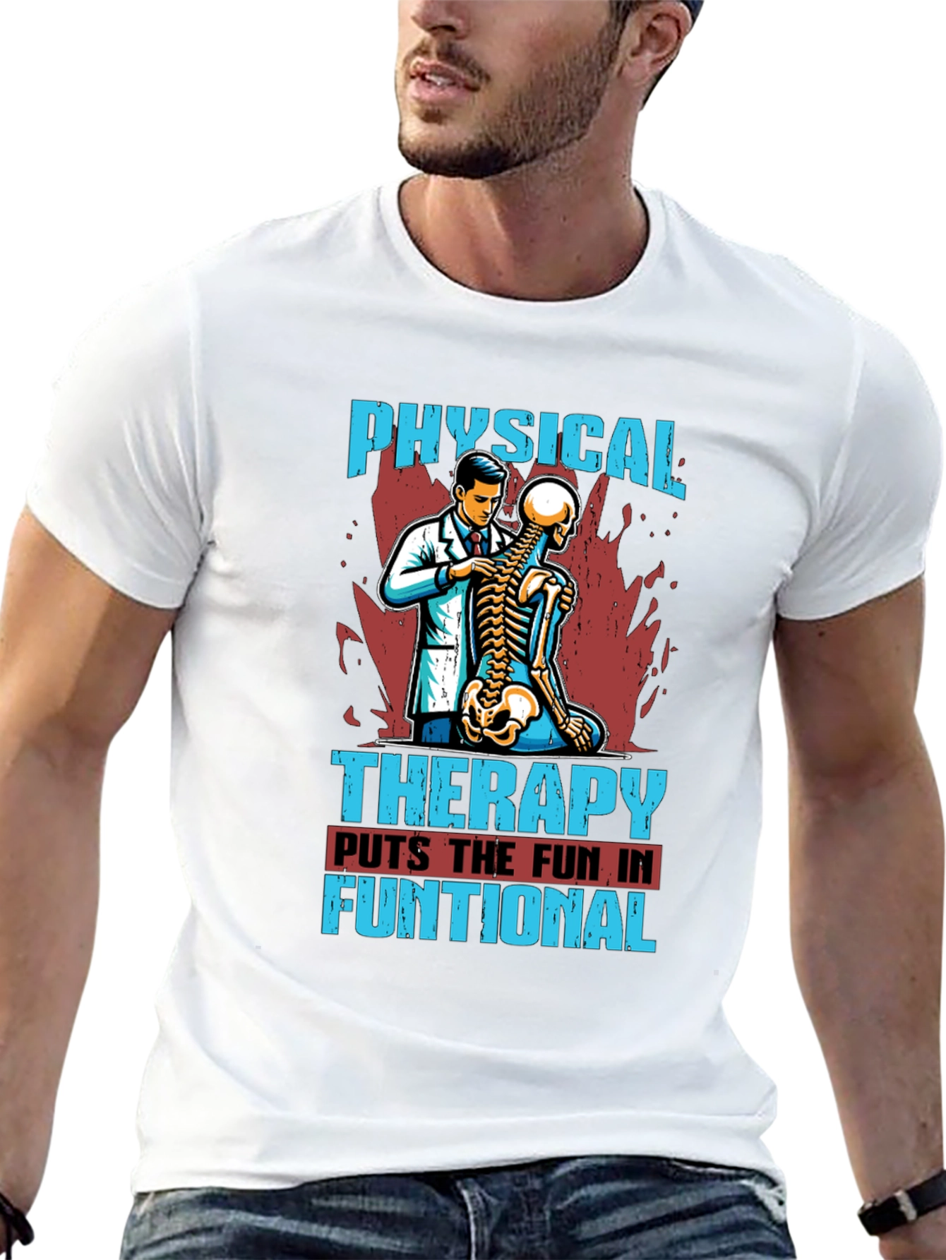 Black Physical Therapy Fun T-Shirt view 13