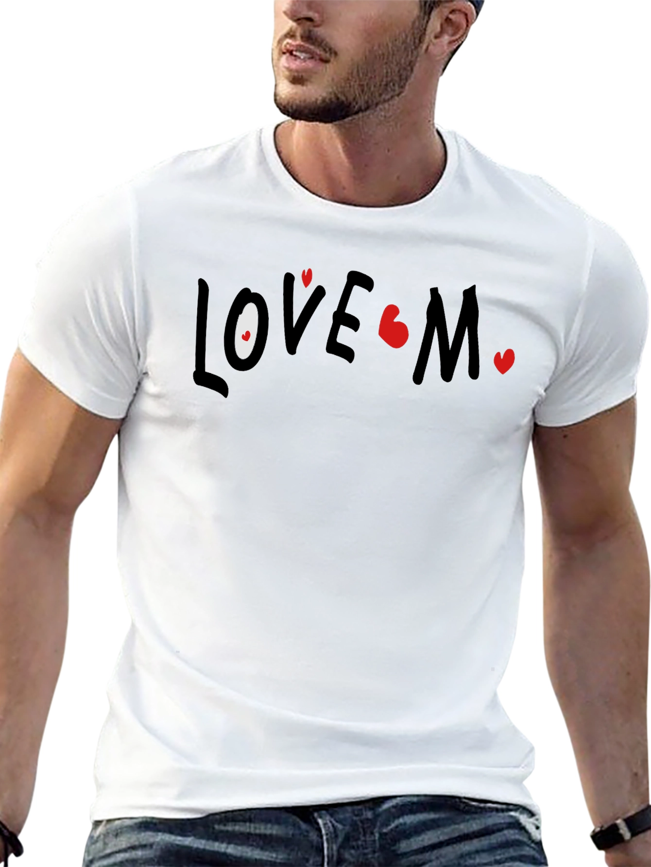Black Love Me T-Shirt - Heart Accents view 13