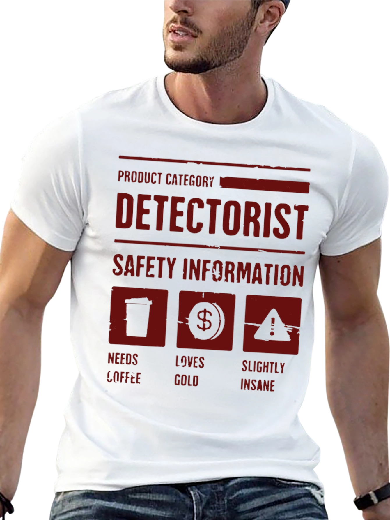Black Detectorist Funny T-Shirt, Metal Detecting Gift  view 13