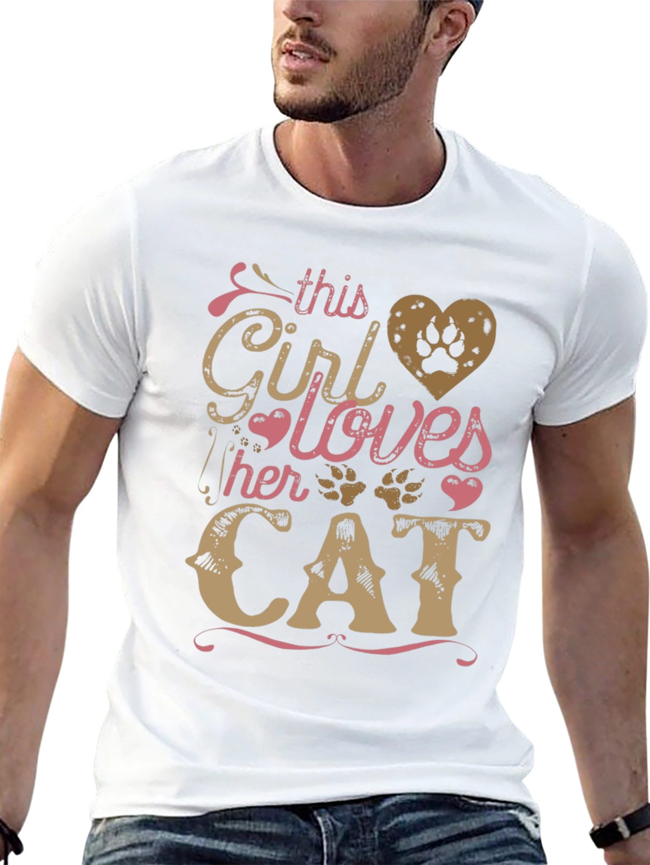 Black Girl Loves Her Cat T-Shirt view 13