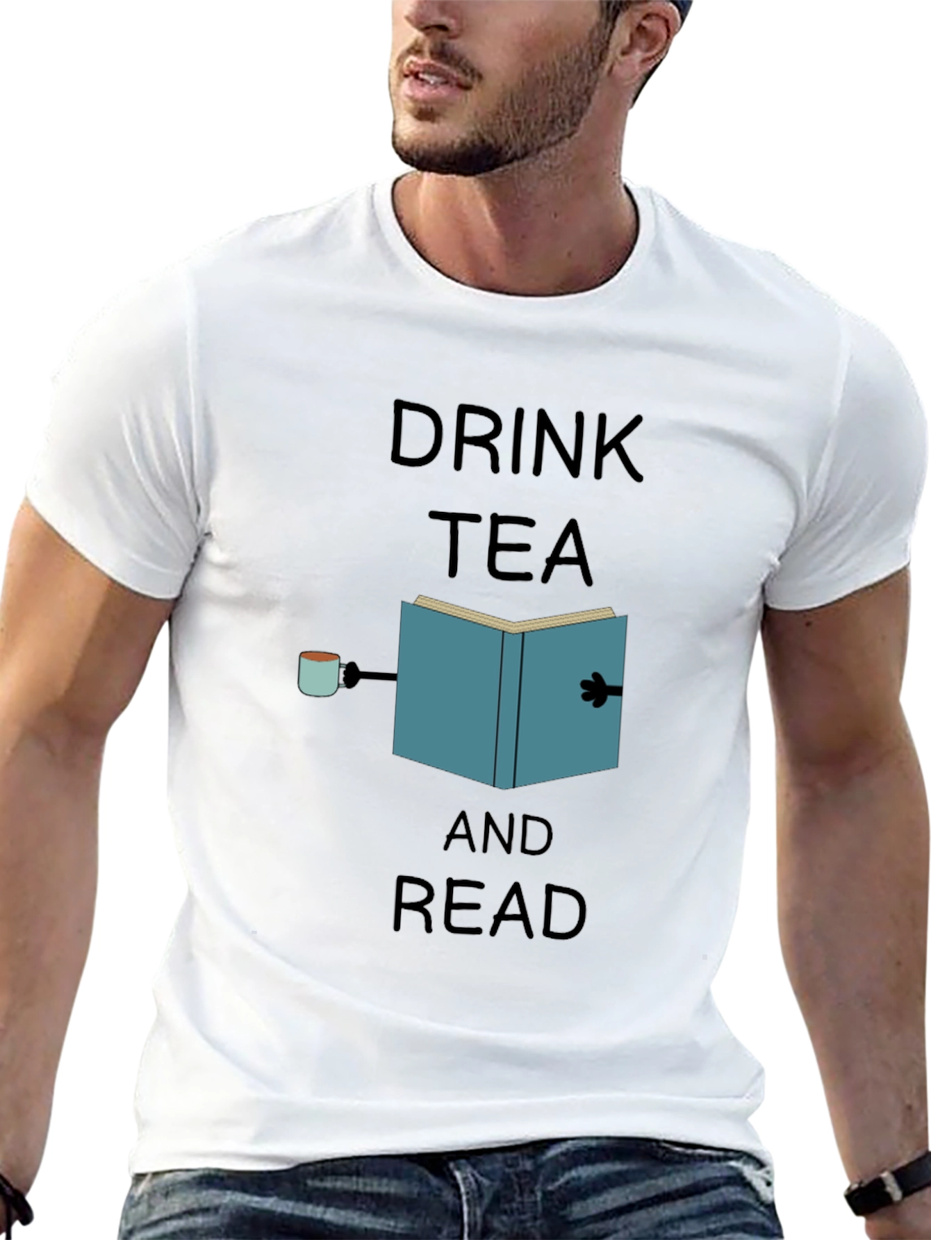 Black Drink Tea and Read Graphic T-Shirt view 13