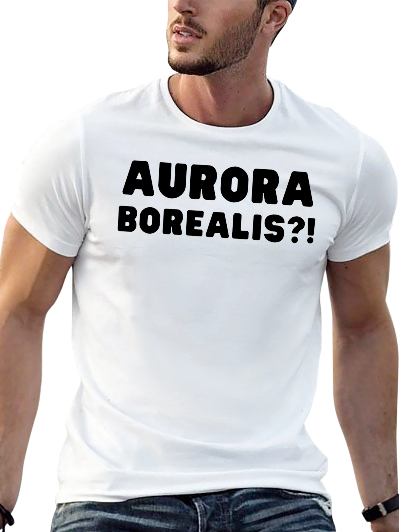 Black Aurora Borealis T-Shirt - Science Humor Tee view 13