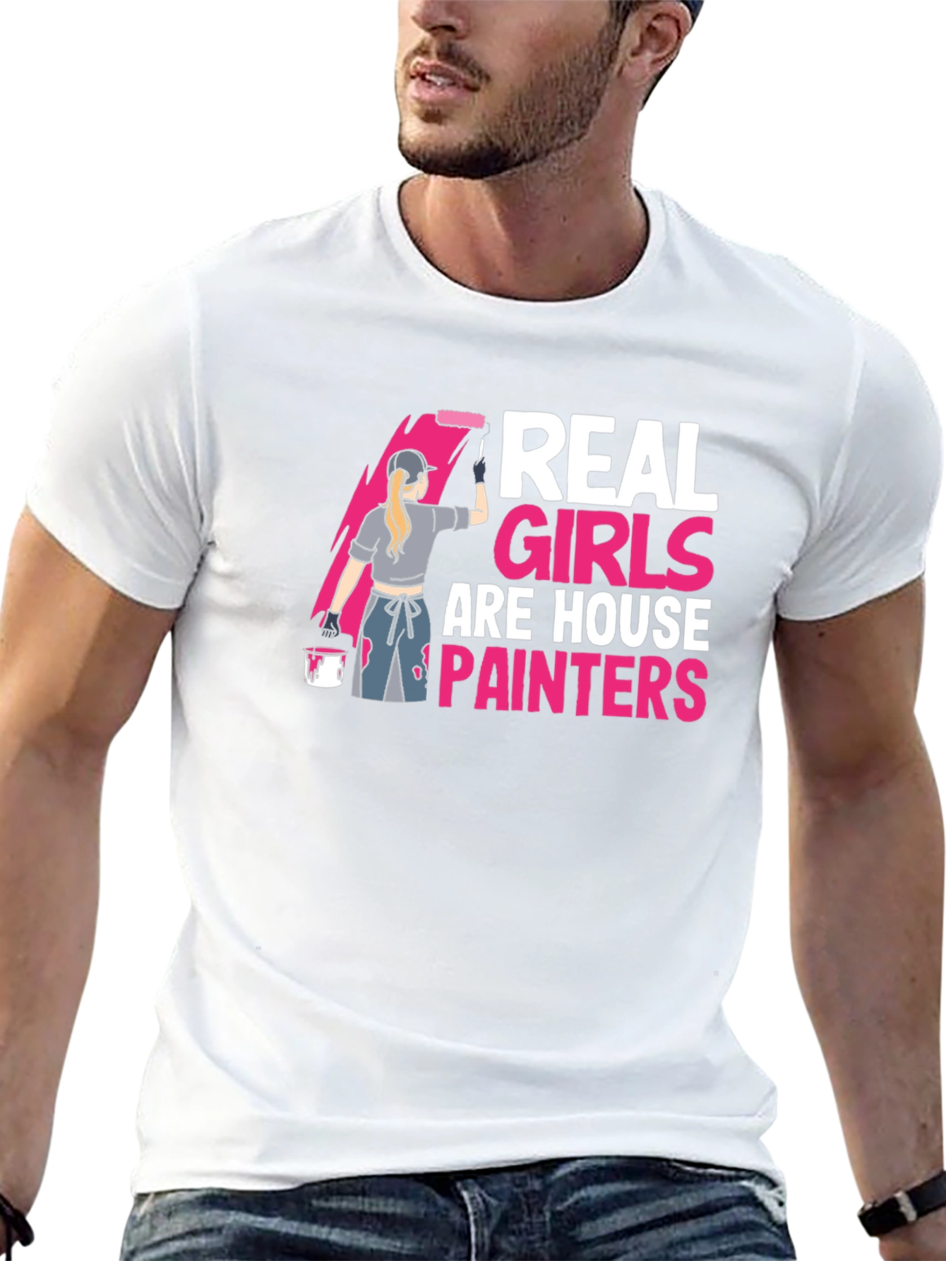 Black Real Girls are House Painters T-Shirt view 13