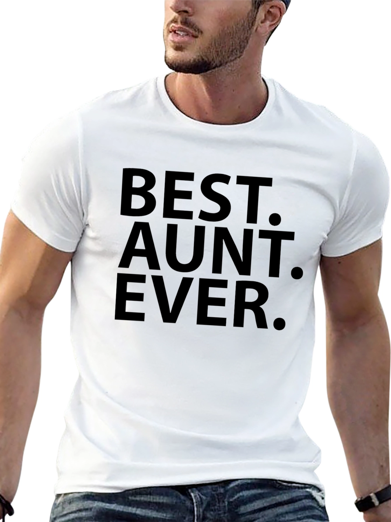Black Best Aunt Ever Black T-Shirt Gift view 13