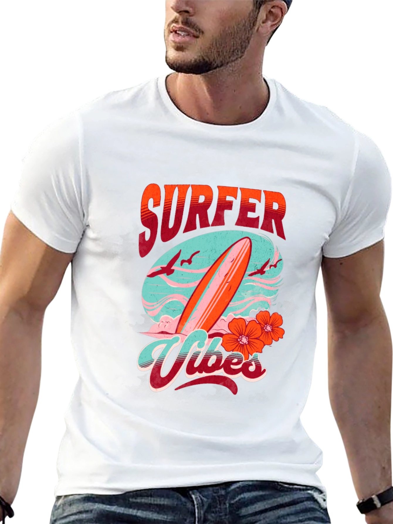 Black Surfer Vibes Graphic Tee - Black view 13