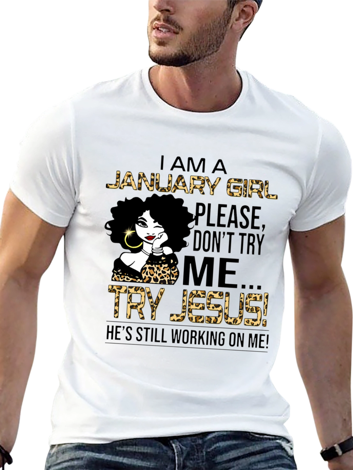January Girl Leopard Print T-Shirt - 13