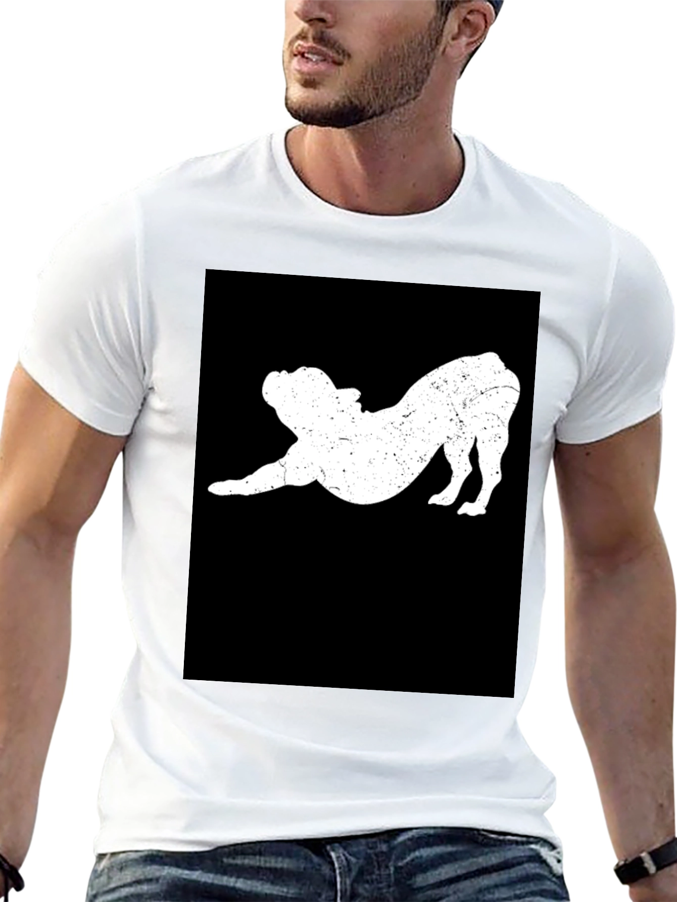 Black Bulldog Stretch Black T-Shirt - Comfort Fit view 13