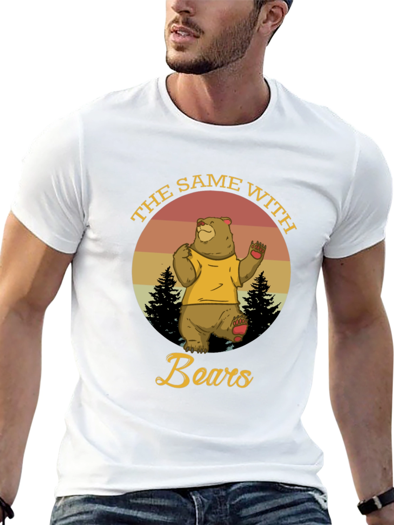 Black The Same With Bears Graphic T-Shirt view 13