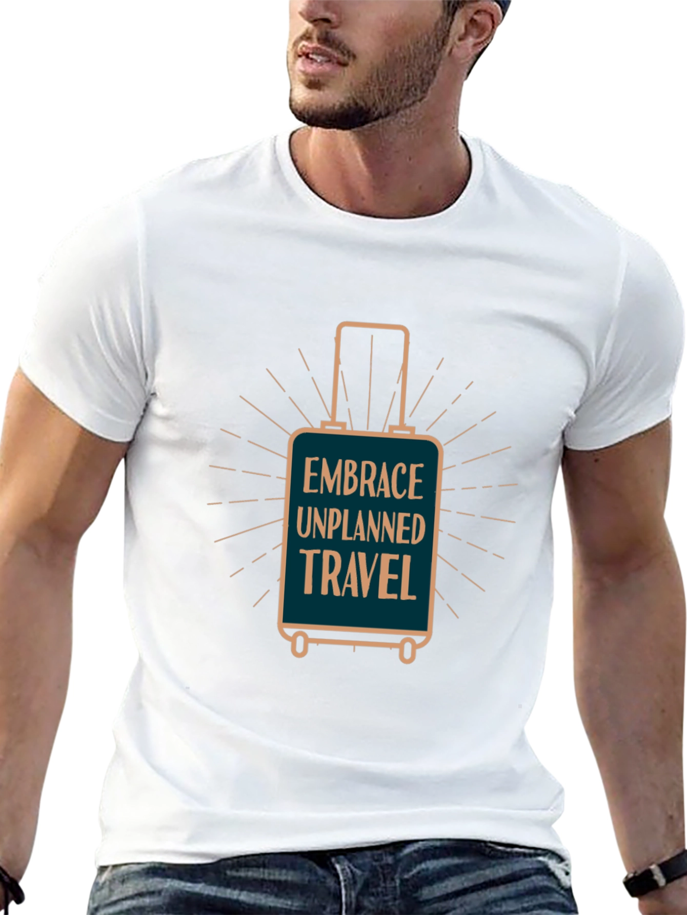 Black Embrace Unplanned Travel Graphic T-Shirt view 13