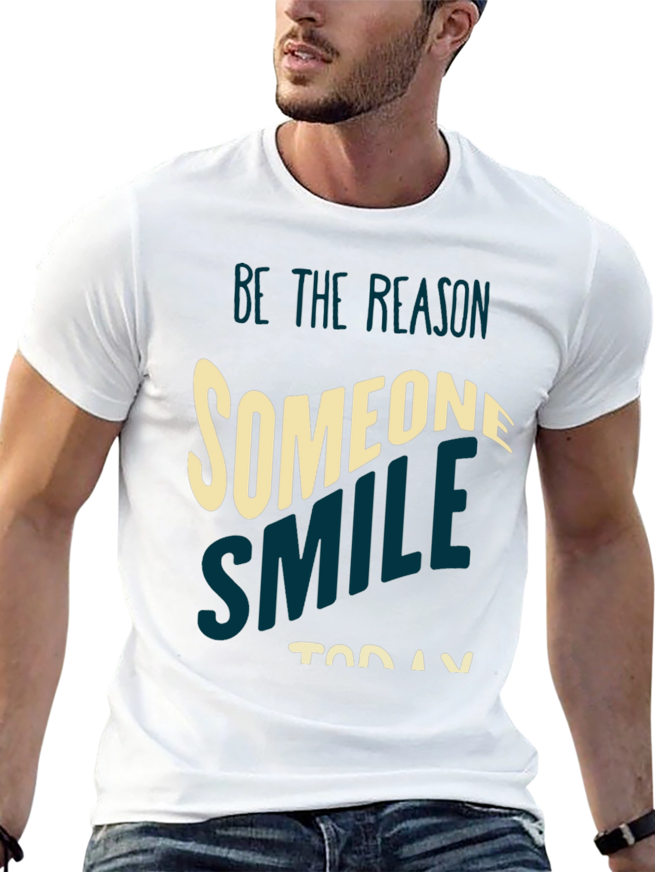 Black Be The Reason Smile Graphic Tee view 13