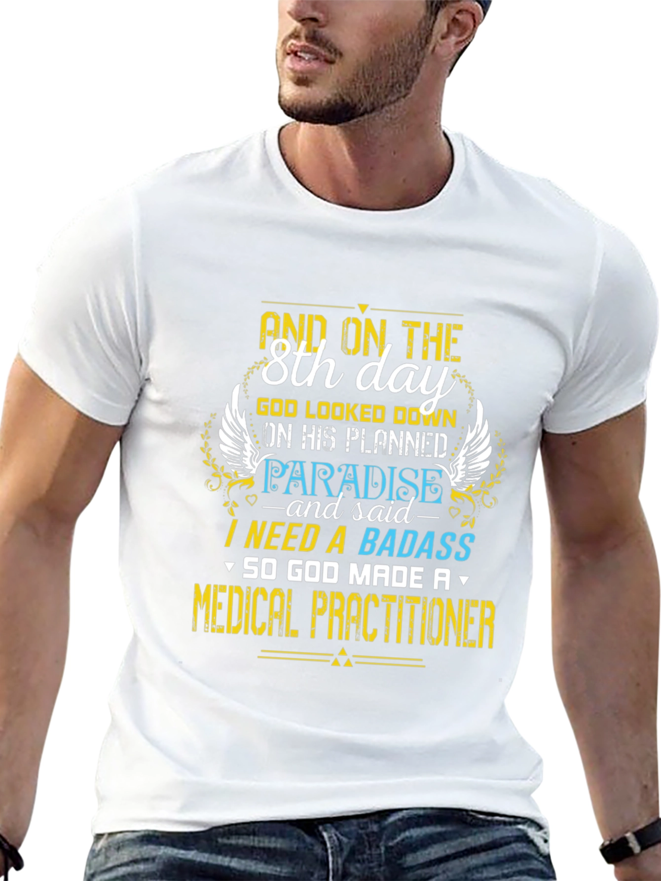 Black 8th Day Medical Practitioner Graphic Tee view 13