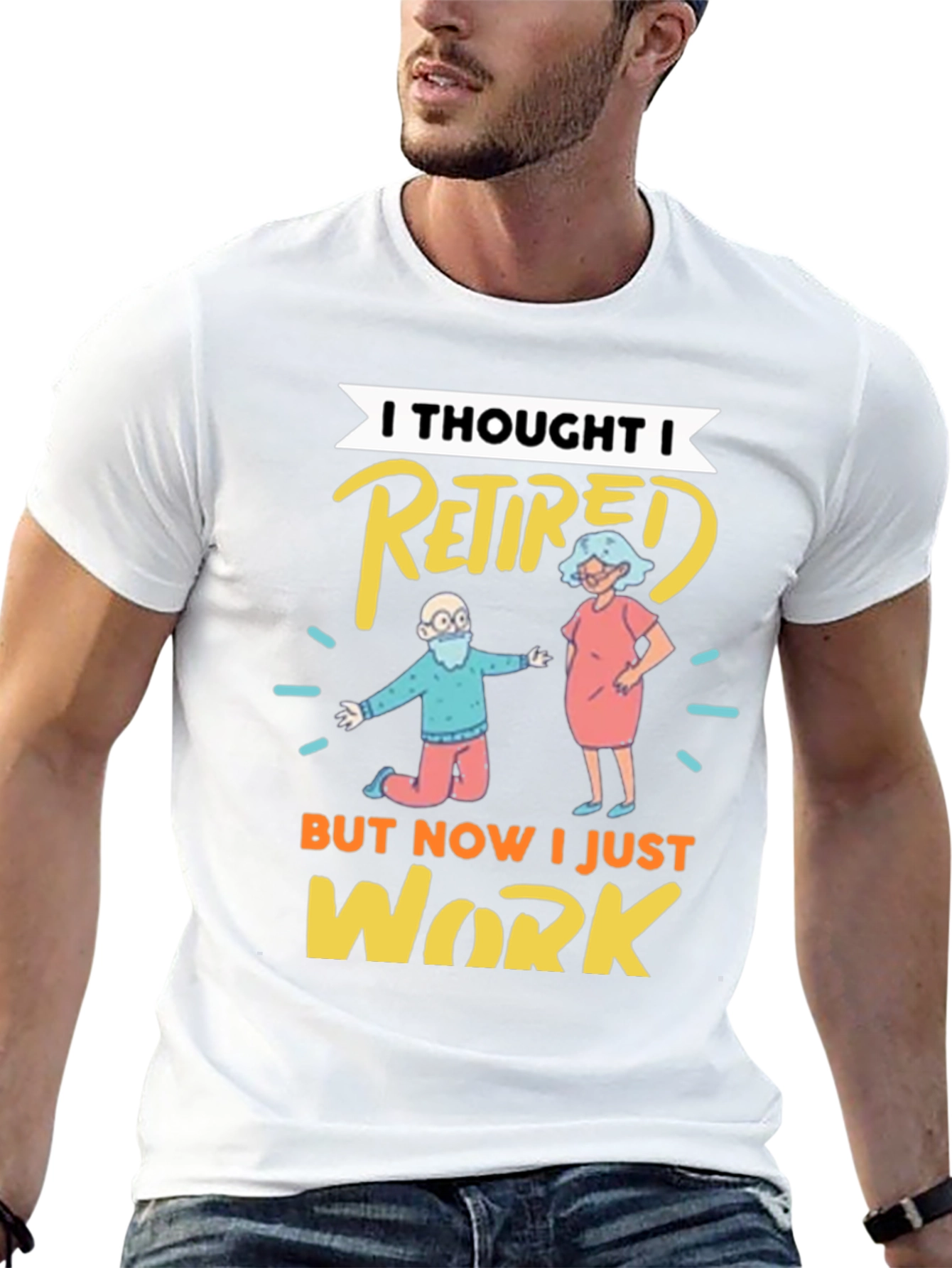 Black Funny Retirement T-Shirt - I Thought I Retired view 13