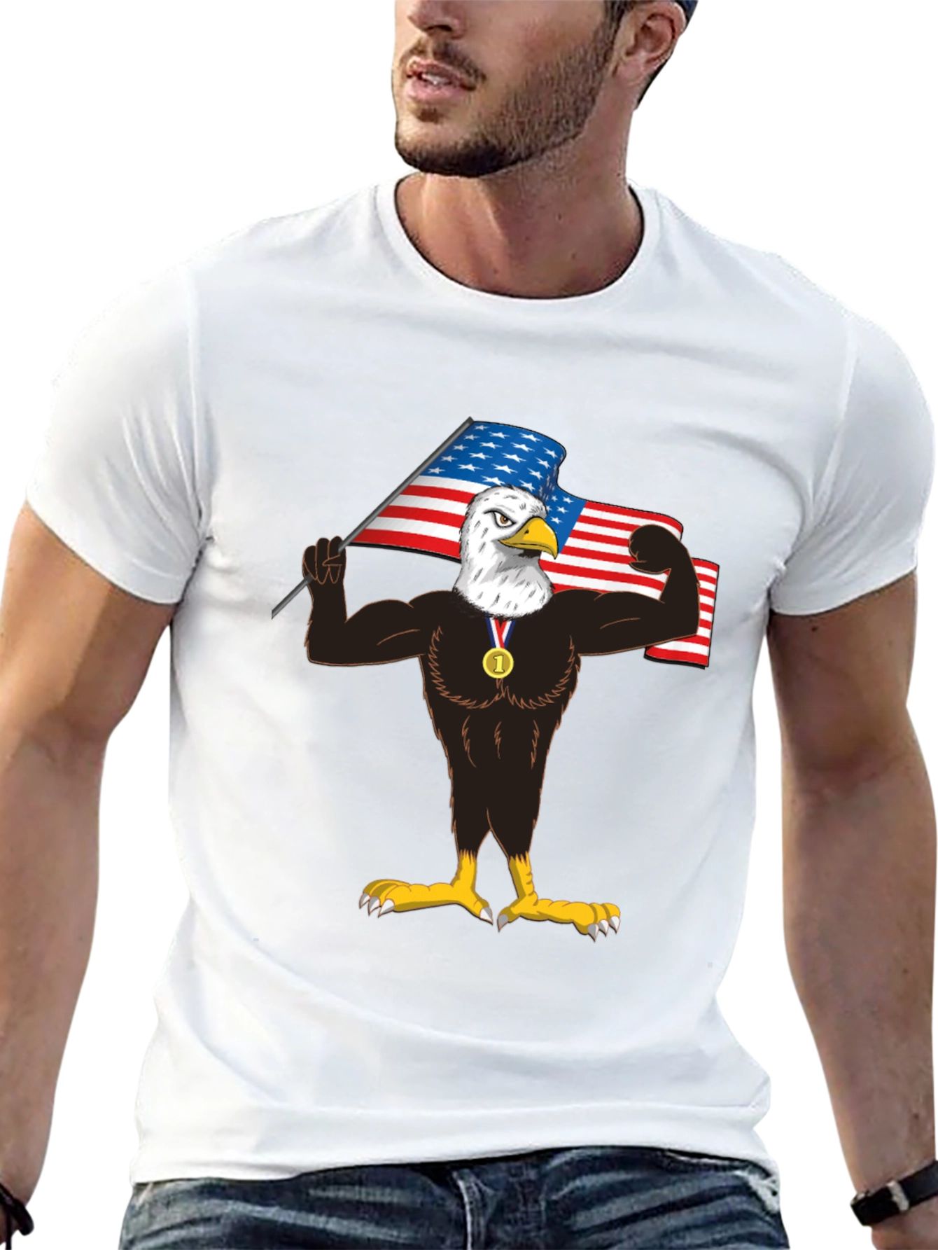 Patriotic Eagle Graphic Tee - USA Pride - 13