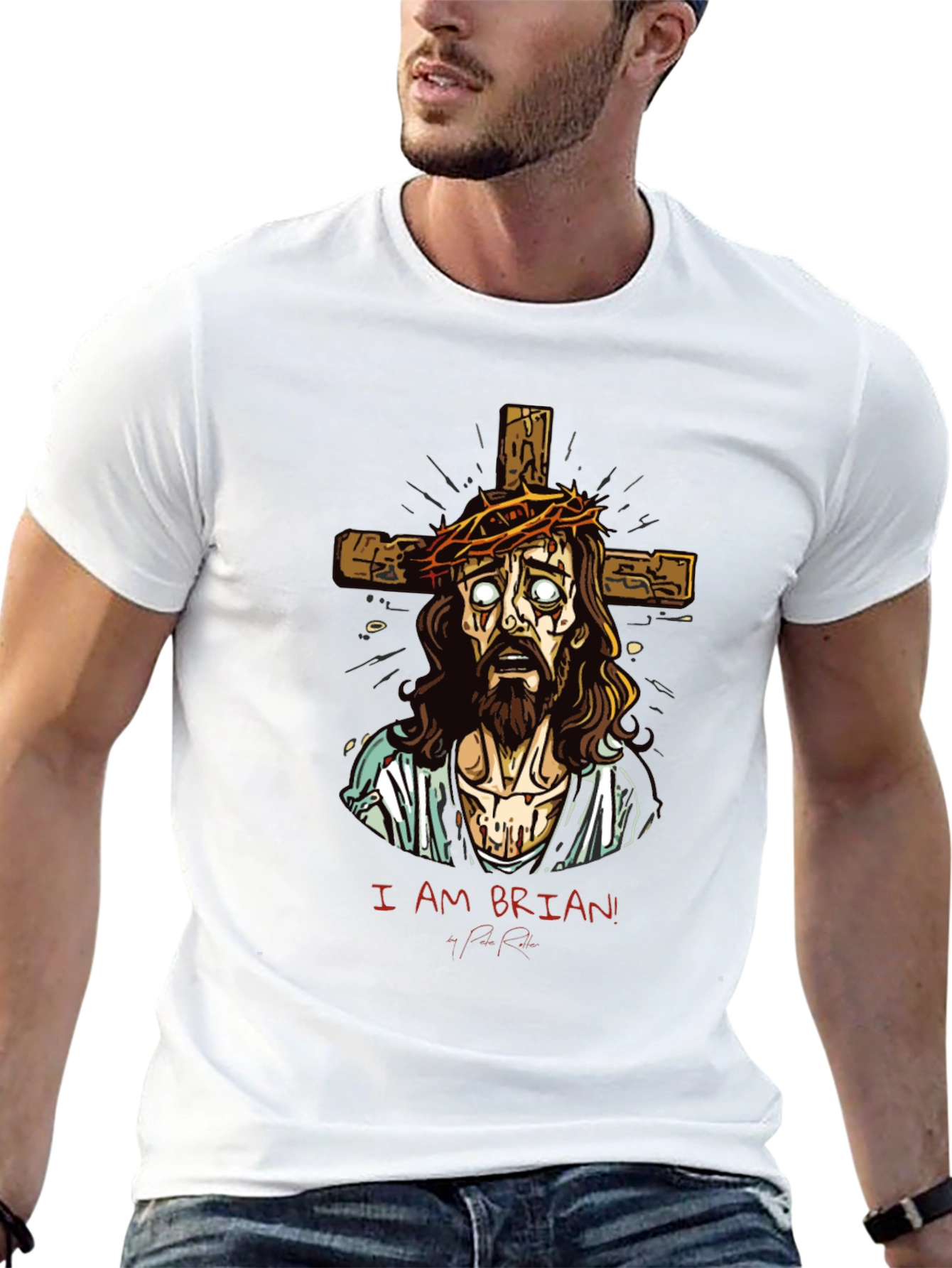 Black I Am Brian! T-Shirt view 13