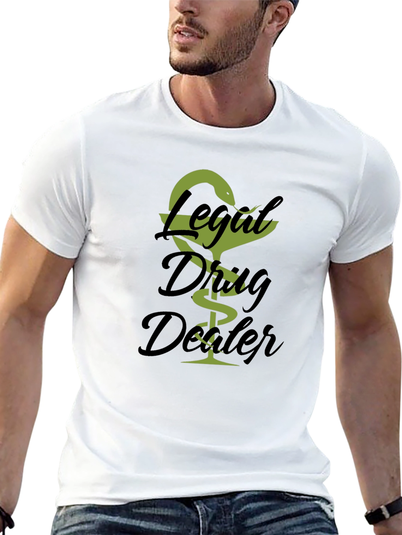 Black Legal Drug Dealer T-Shirt - Novelty Graphic Tee view 13
