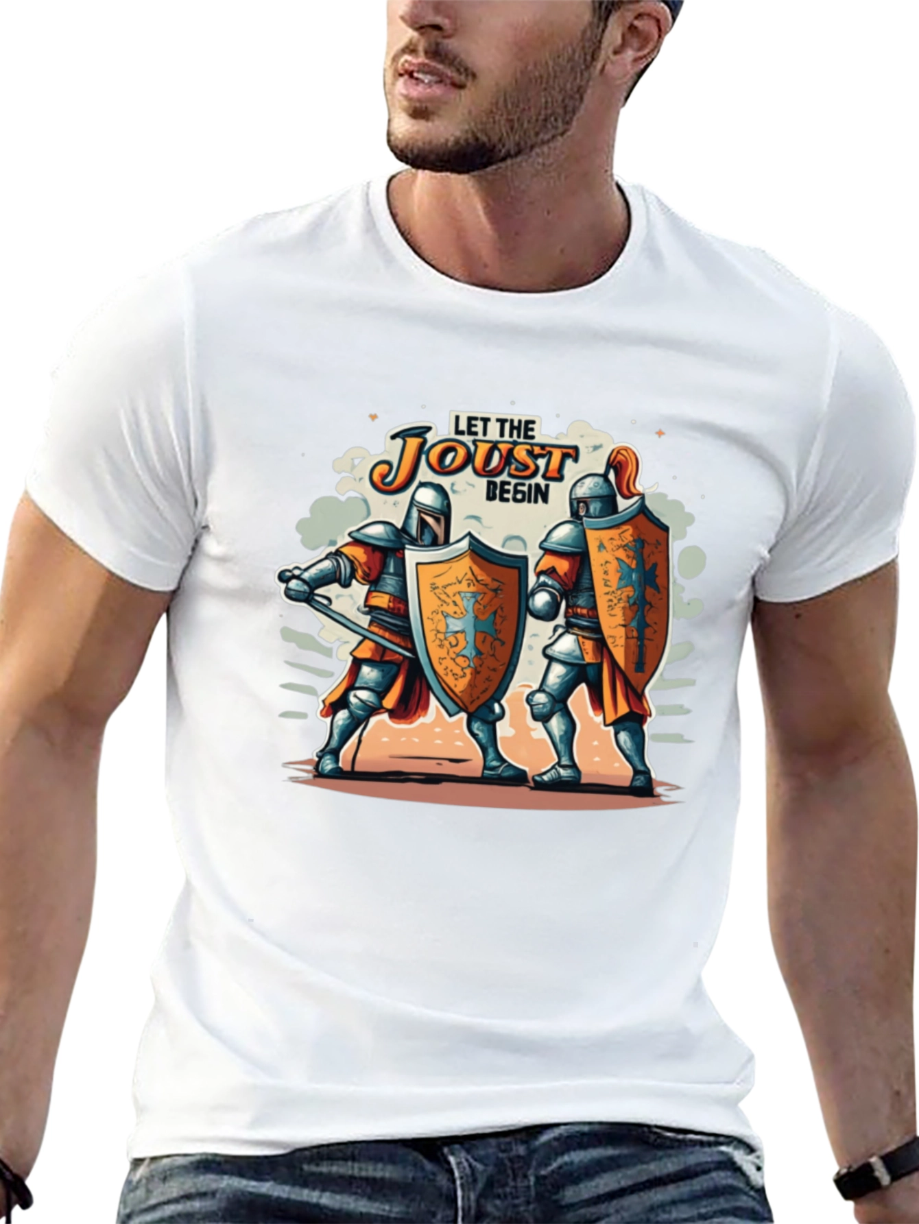Black Let The Joust Begin T-Shirt view 13