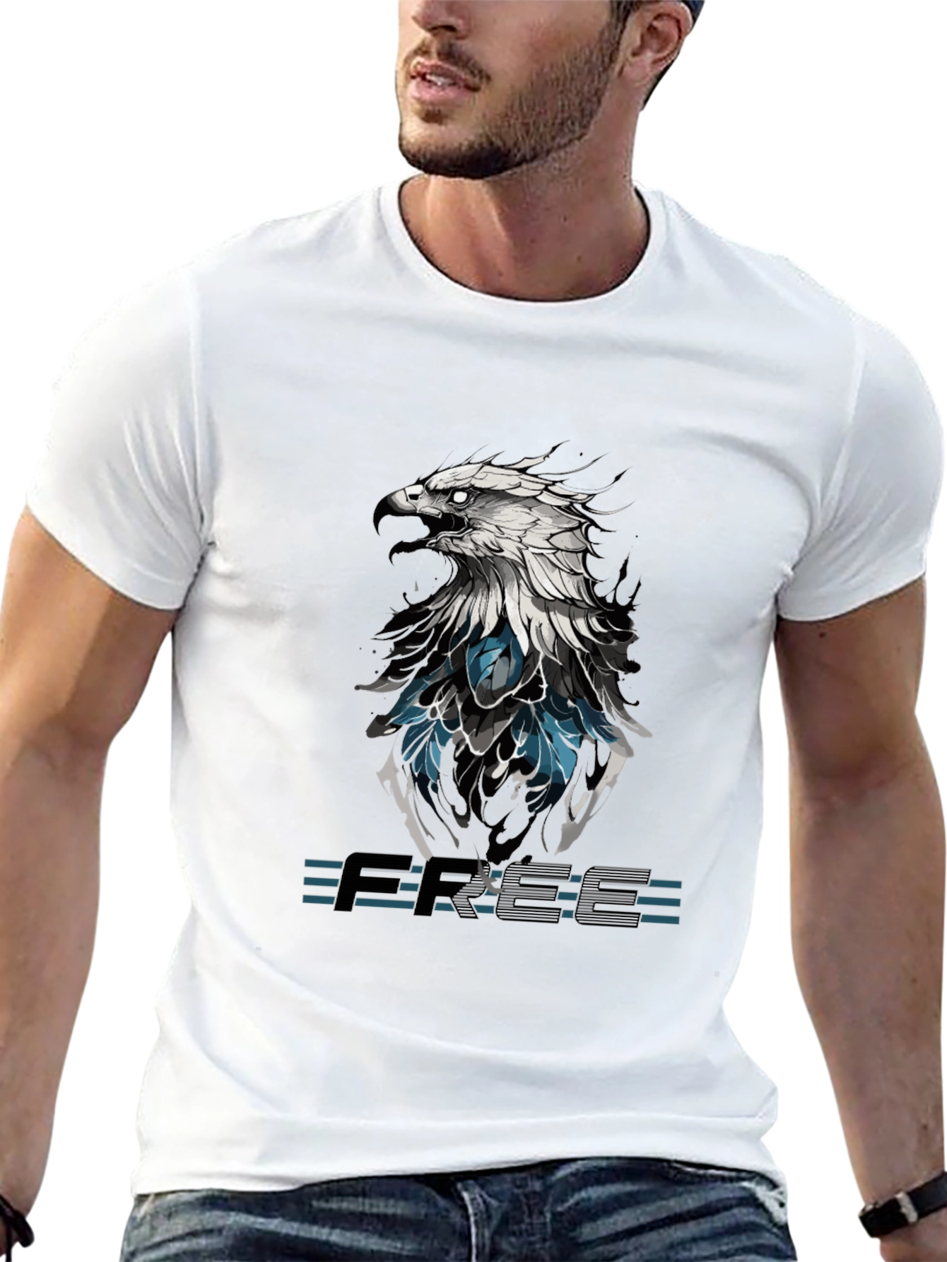 Black Eagle Graphic T-Shirt - Black view 13