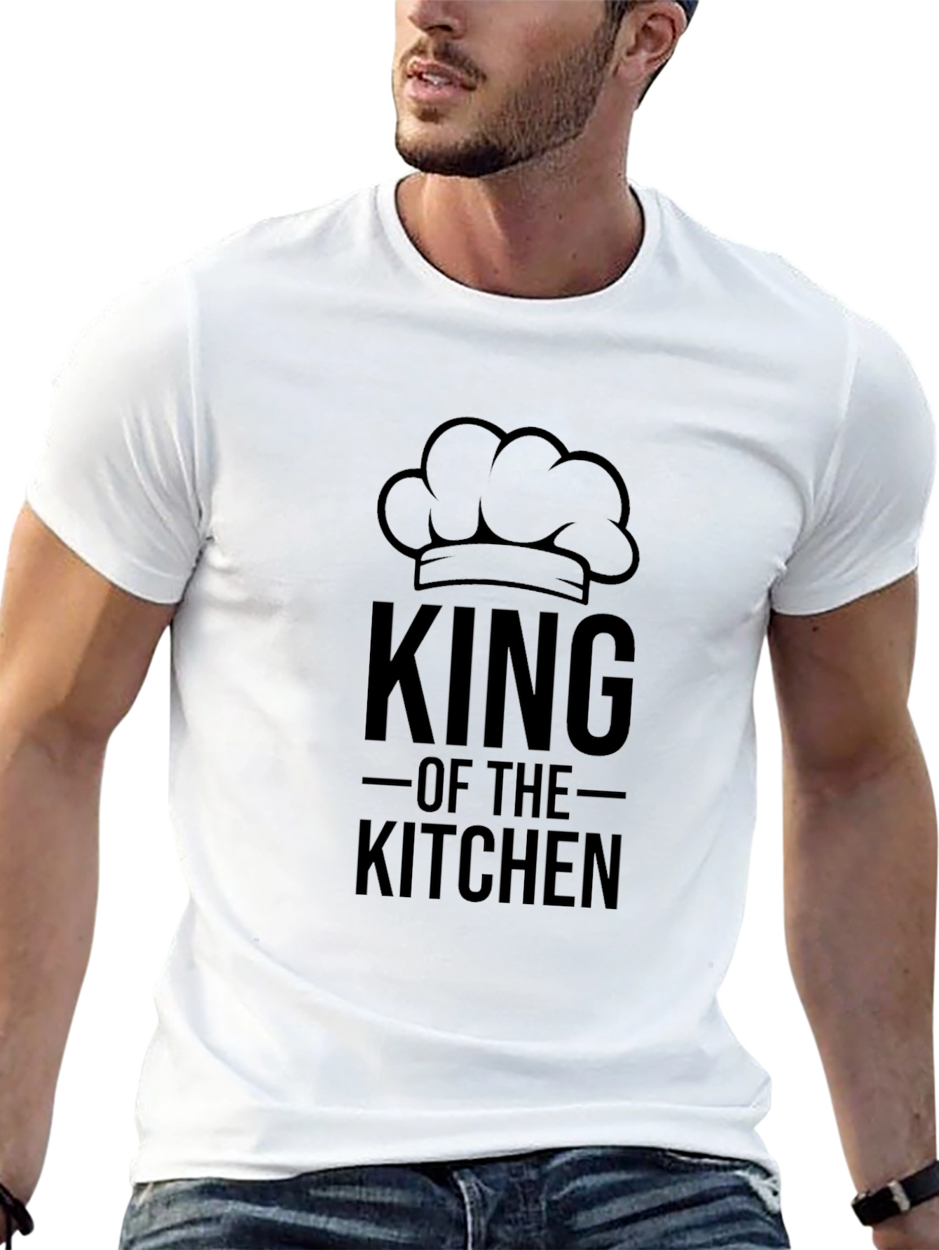 Black King of the Kitchen Black T-Shirt view 13