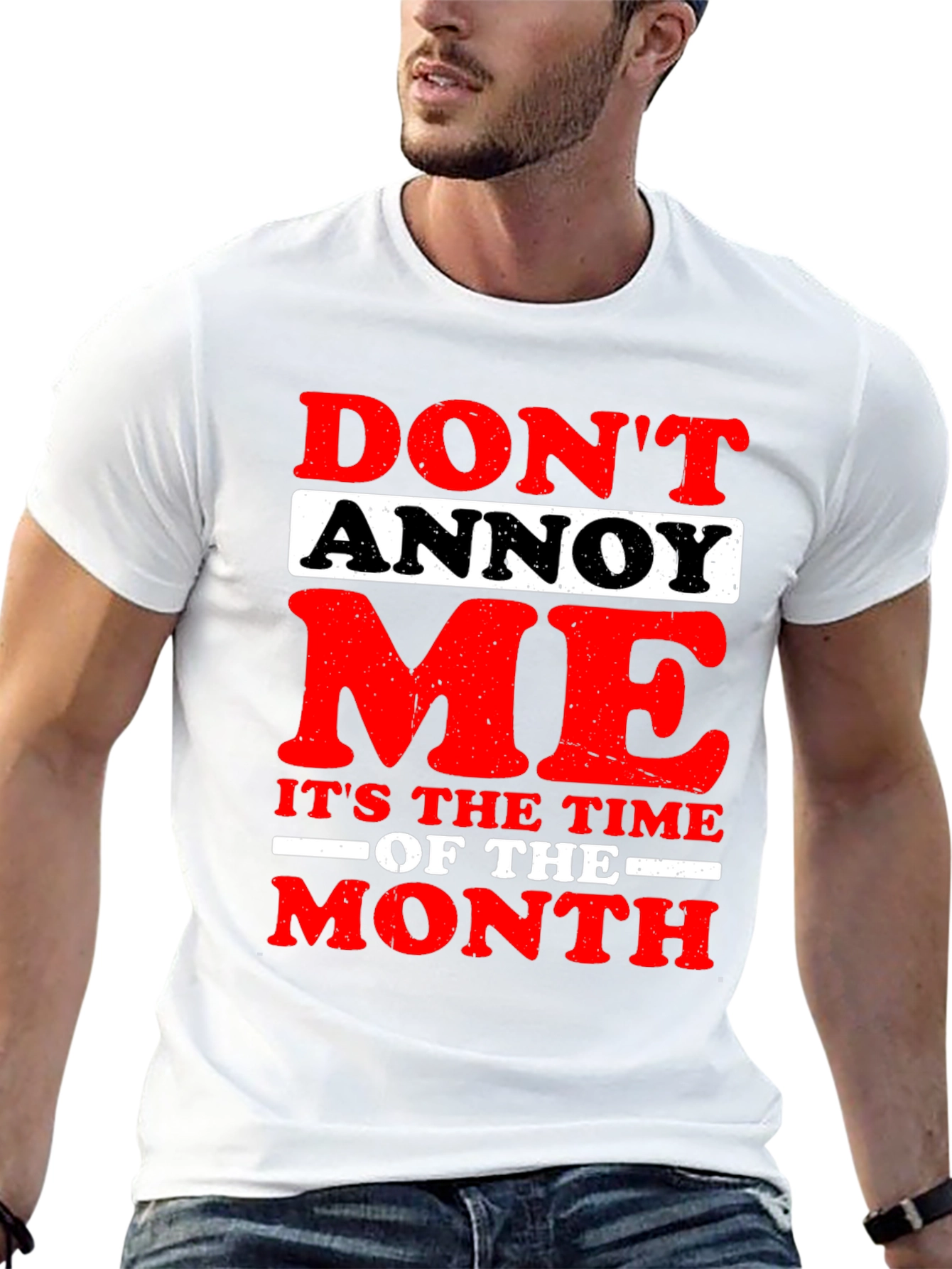 Black Funny "Don't Annoy Me" Graphic T-Shirt view 13