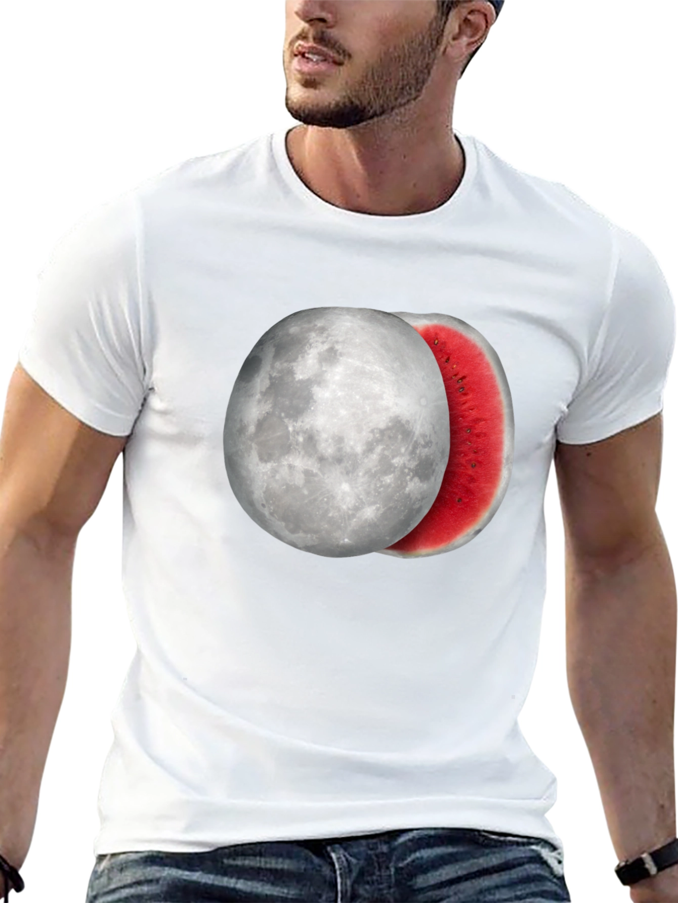 Black Moon Watermelon Graphic Tee - Cool Summer Style view 13