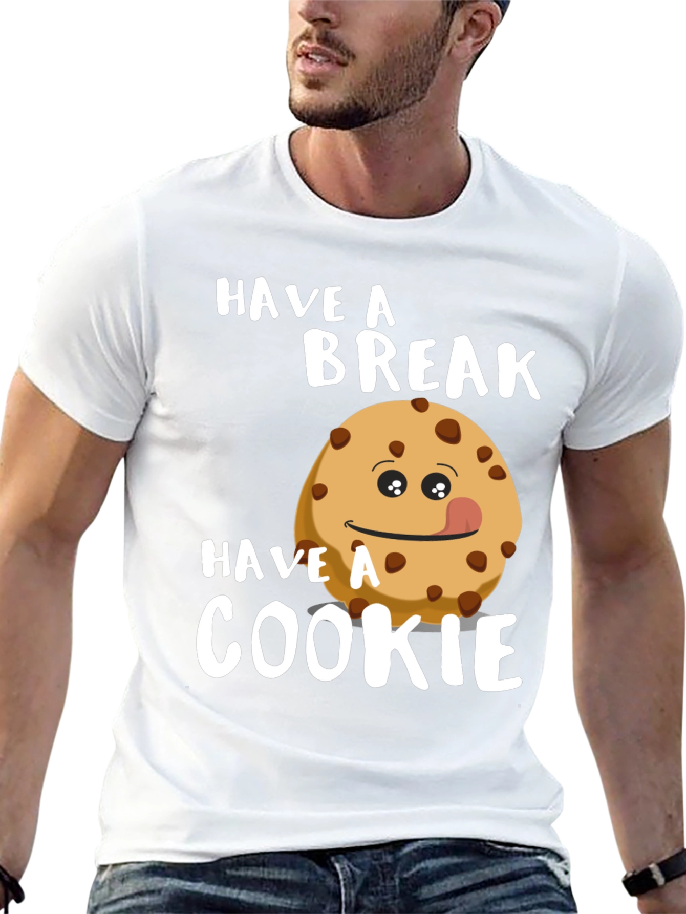 Black Have a Break, Have a Cookie T-Shirt view 13