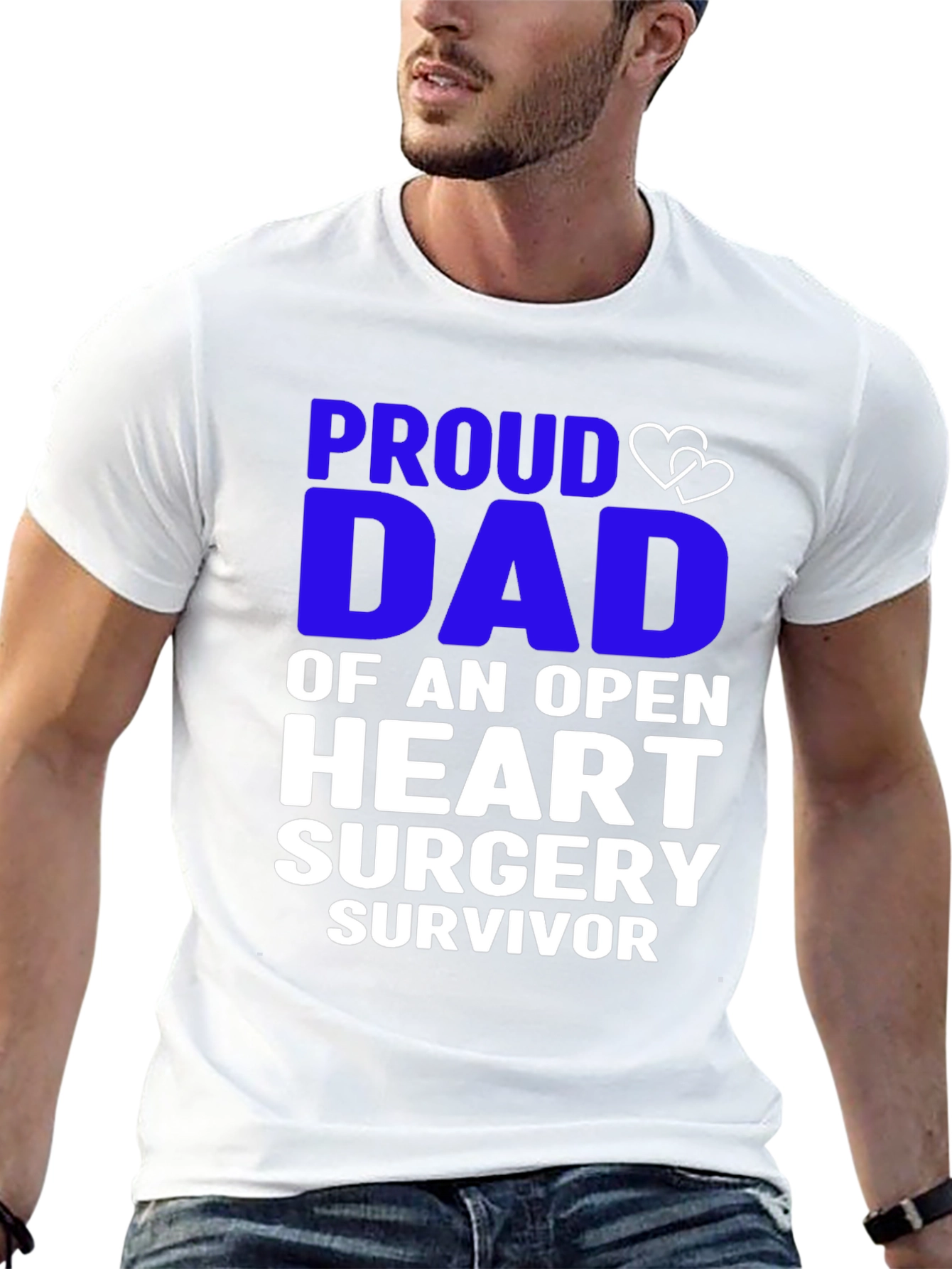 Proud Dad Open Heart Surgery Survivor T-Shirt - 13