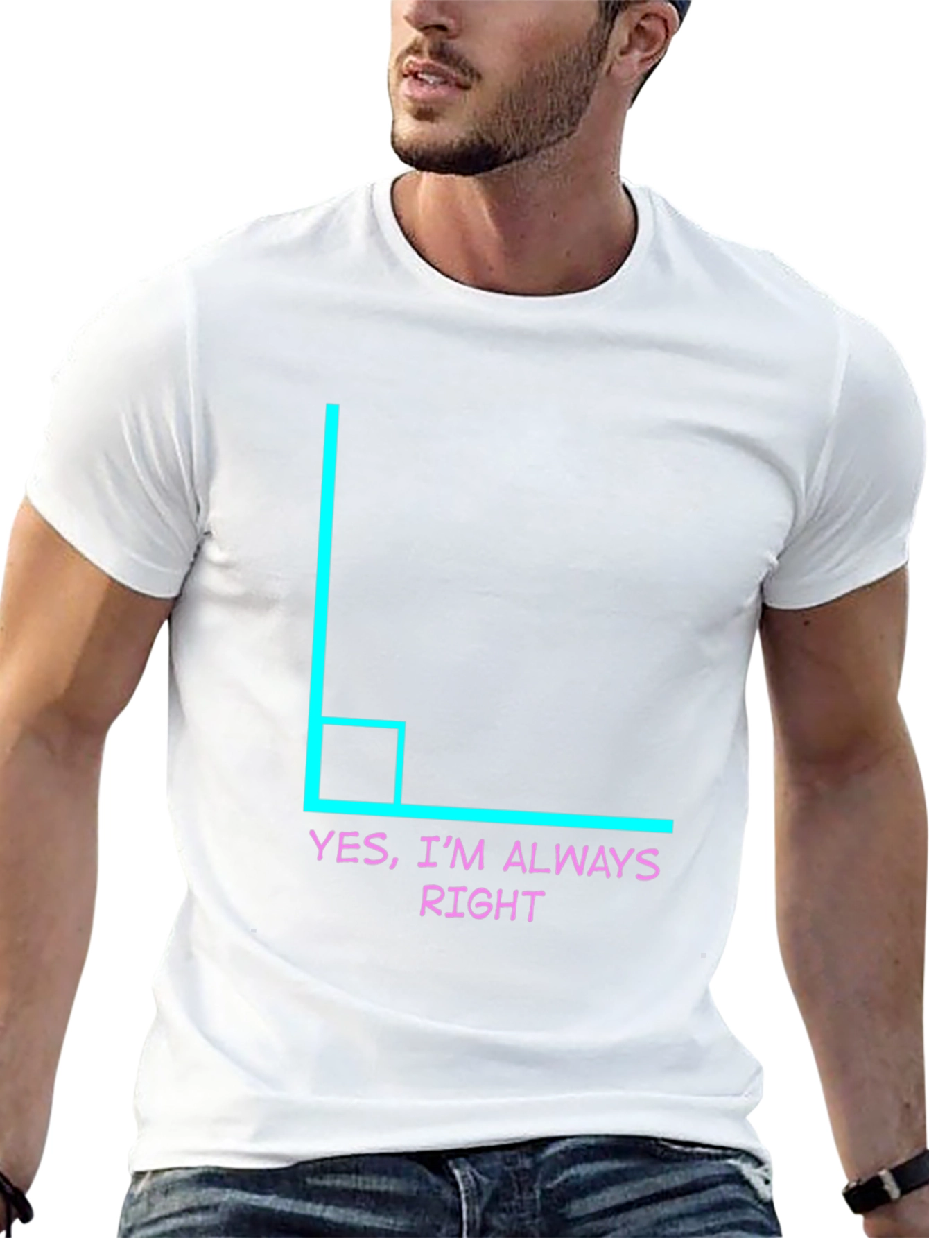 Black Always Right Angle Humor Tee view 13